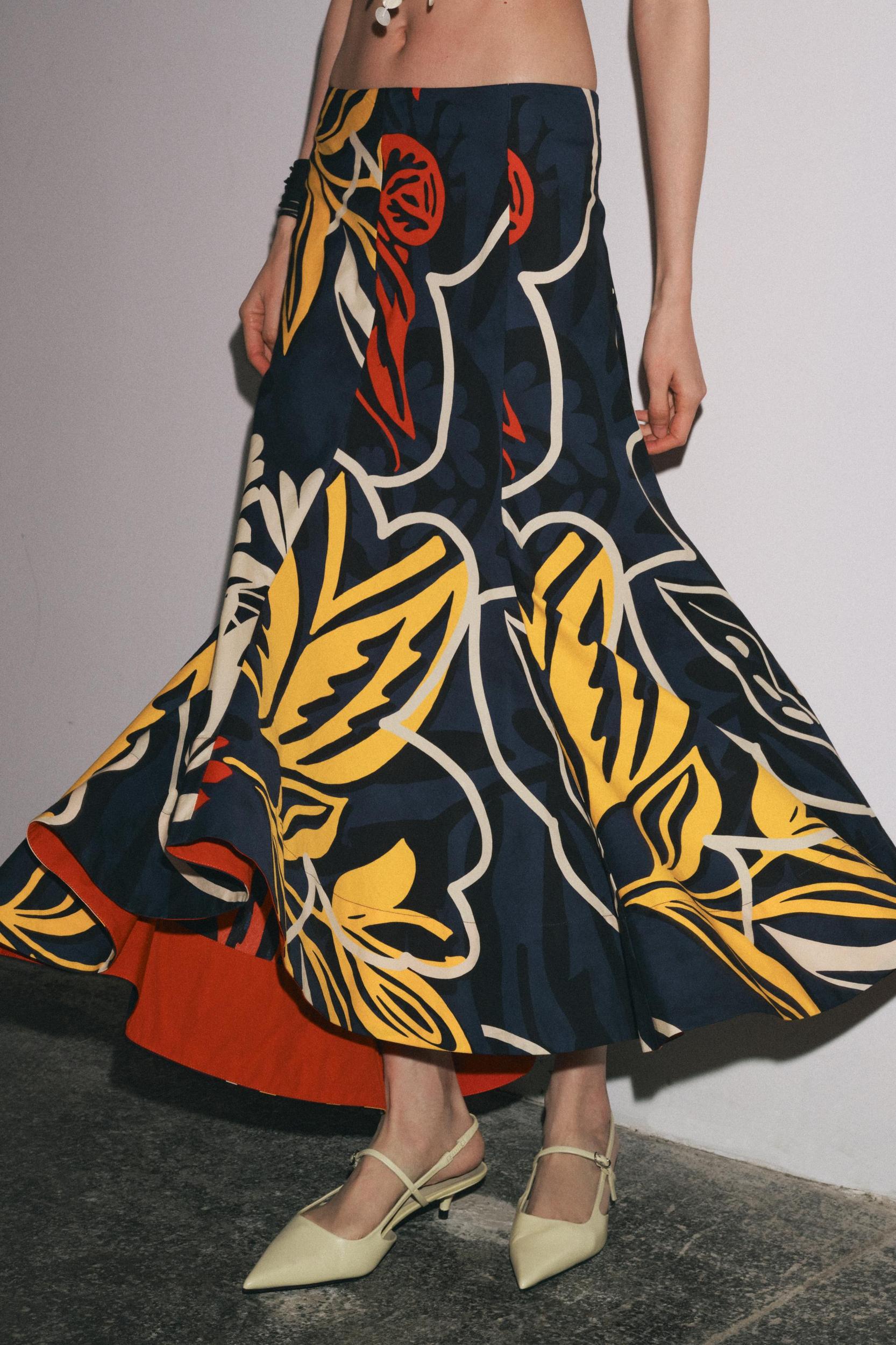 ZW COLLECTION PRINTED SKIRT Product Image