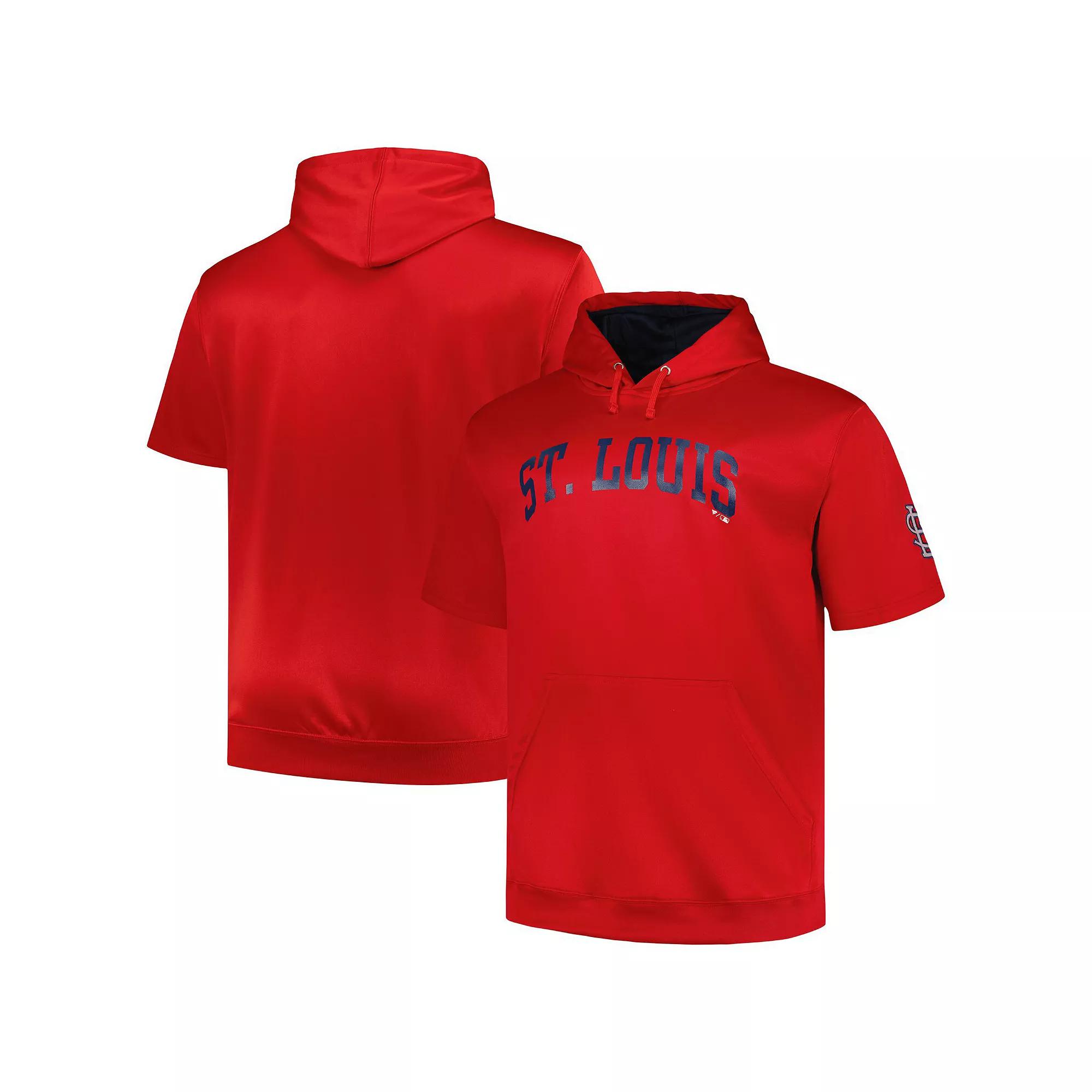 Men's Profile Red St. Louis Cardinals Big & Tall Contrast Short Sleeve Pullover Hoodie,  Product Image