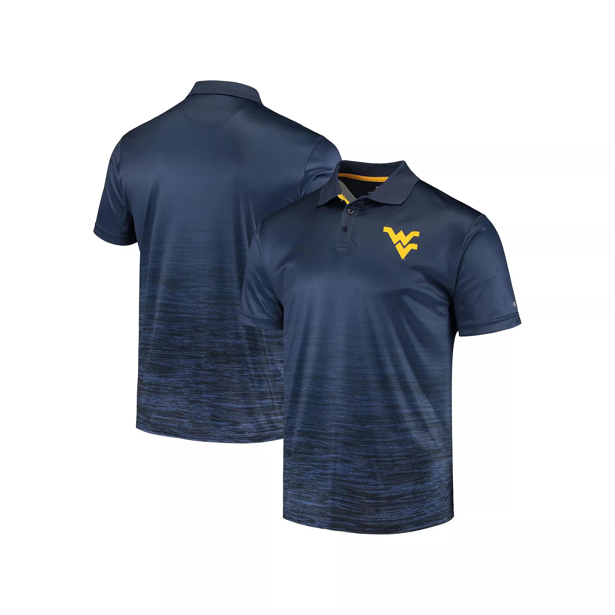 Men's Colosseum Navy West Virginia Mountaineers Marshall Polo,  Product Image