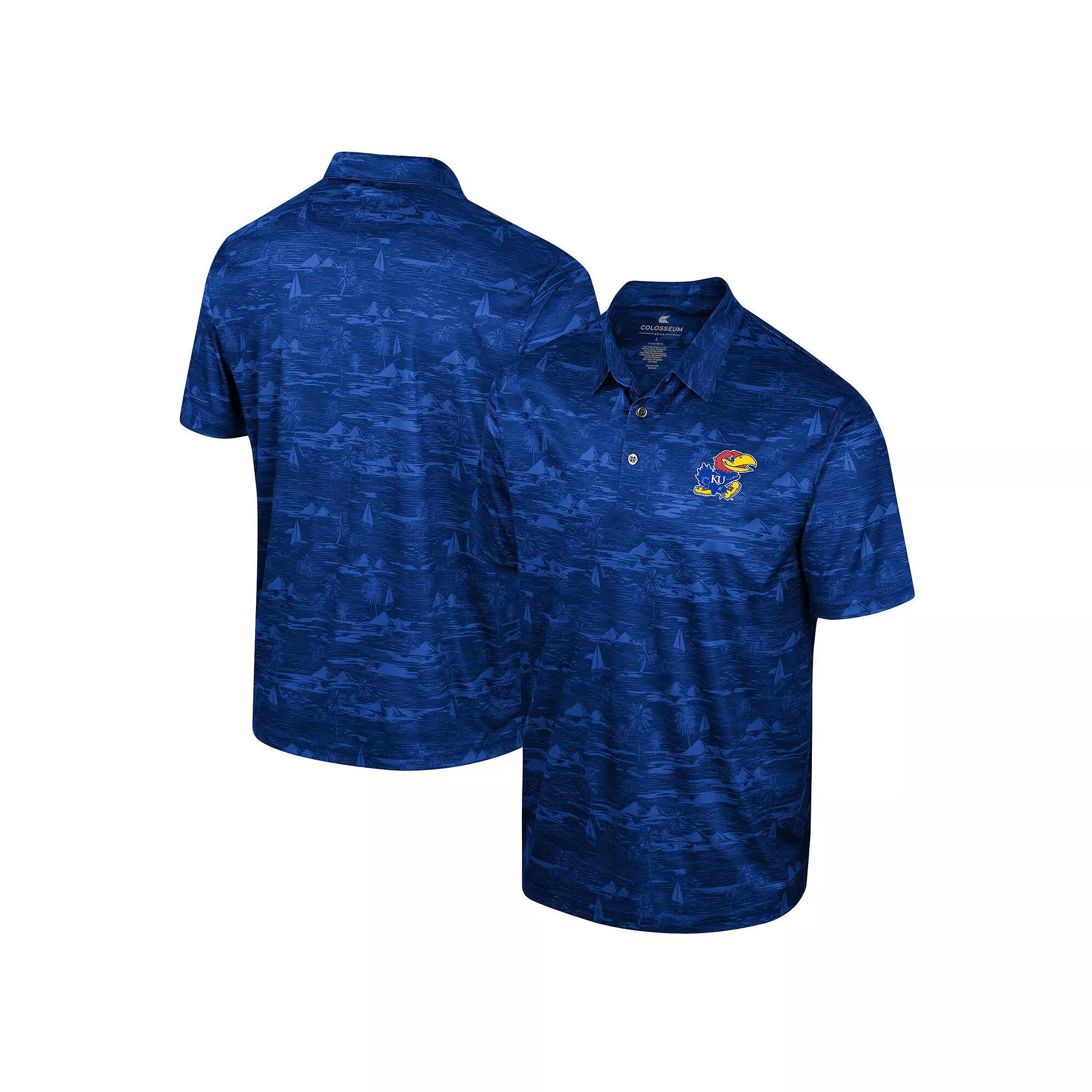 Men's Colosseum Black Colorado Buffaloes Daly Print Polo,  Product Image