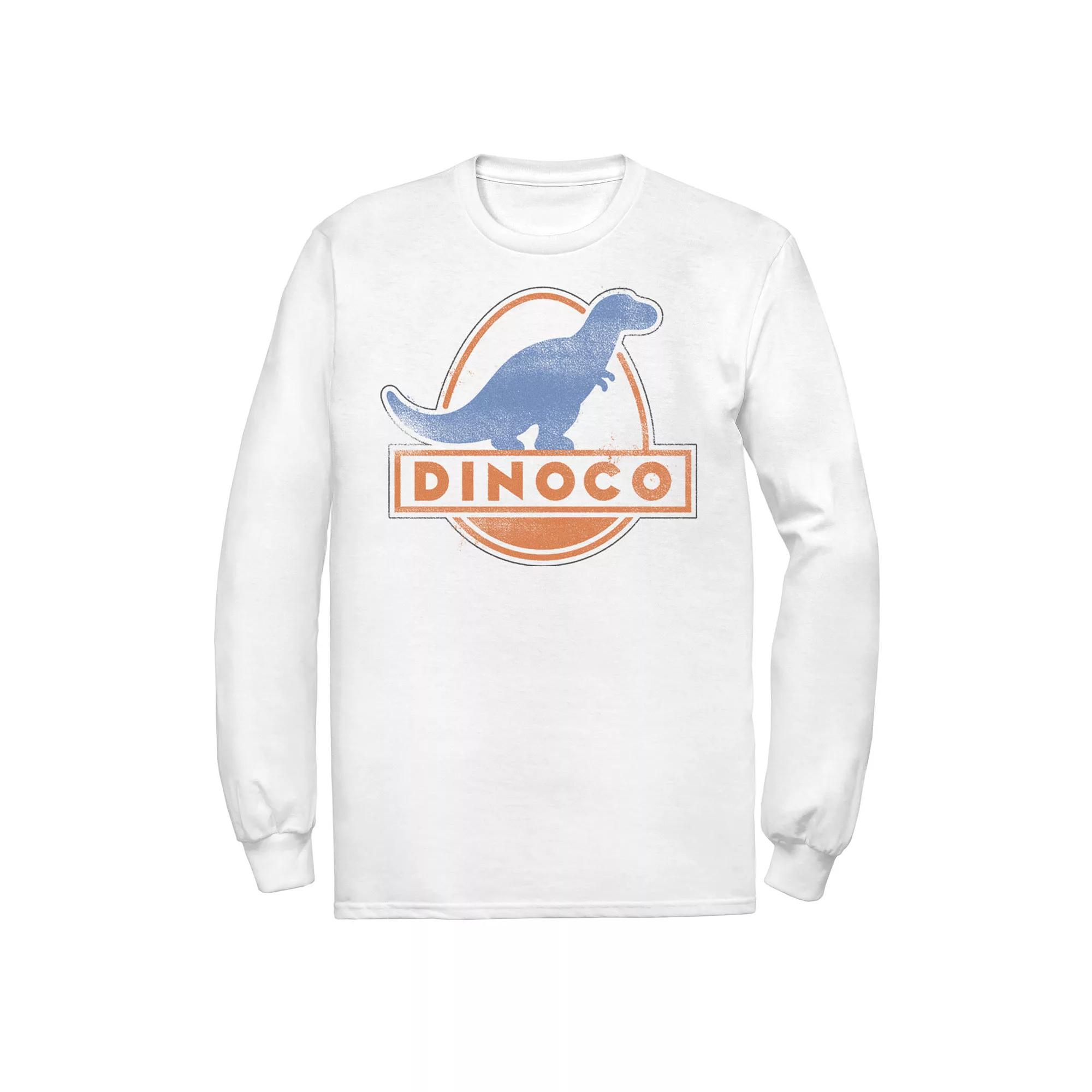 Men's Disney Pixar Cars Iconic DINOCO Gas Station Logo Long Sleeve Tee,  Product Image