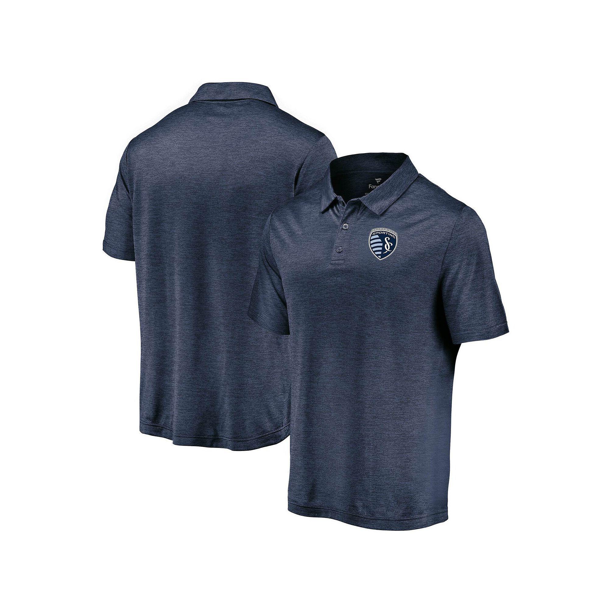 Men's Fanatics Navy Sporting Kansas City Poly Polo,  Product Image