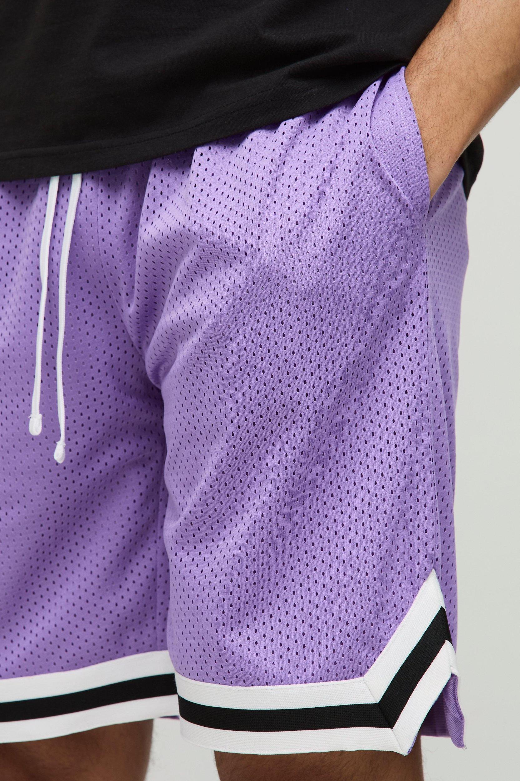 Mid Length Mesh Basketball Shorts | boohooMAN USA Product Image