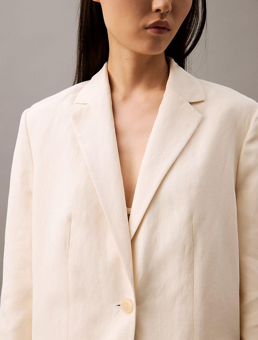 Linen Blend Blazer Product Image