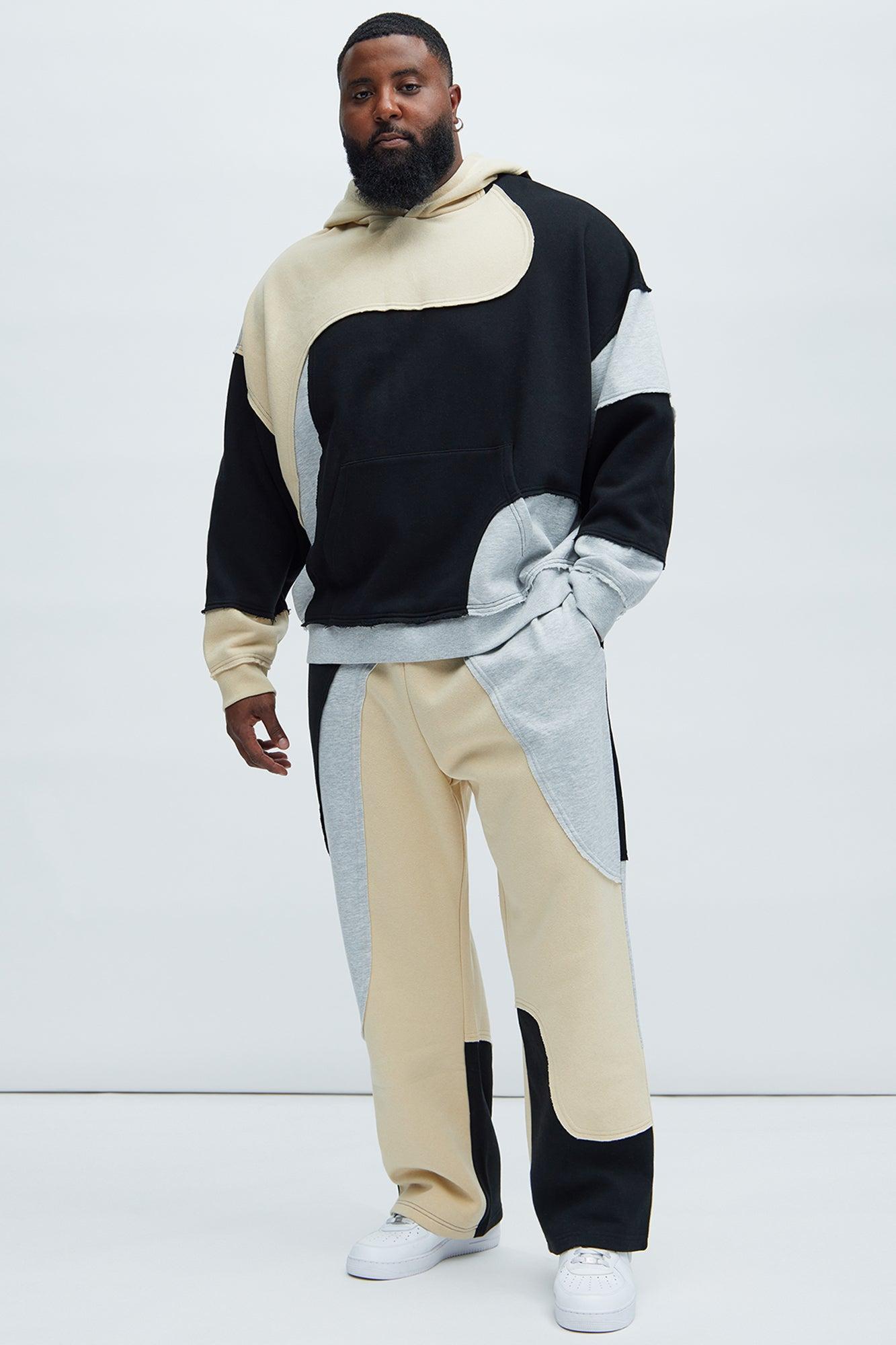 Tyson Awaken Oversized Color Block Hoodie - Black/combo Product Image