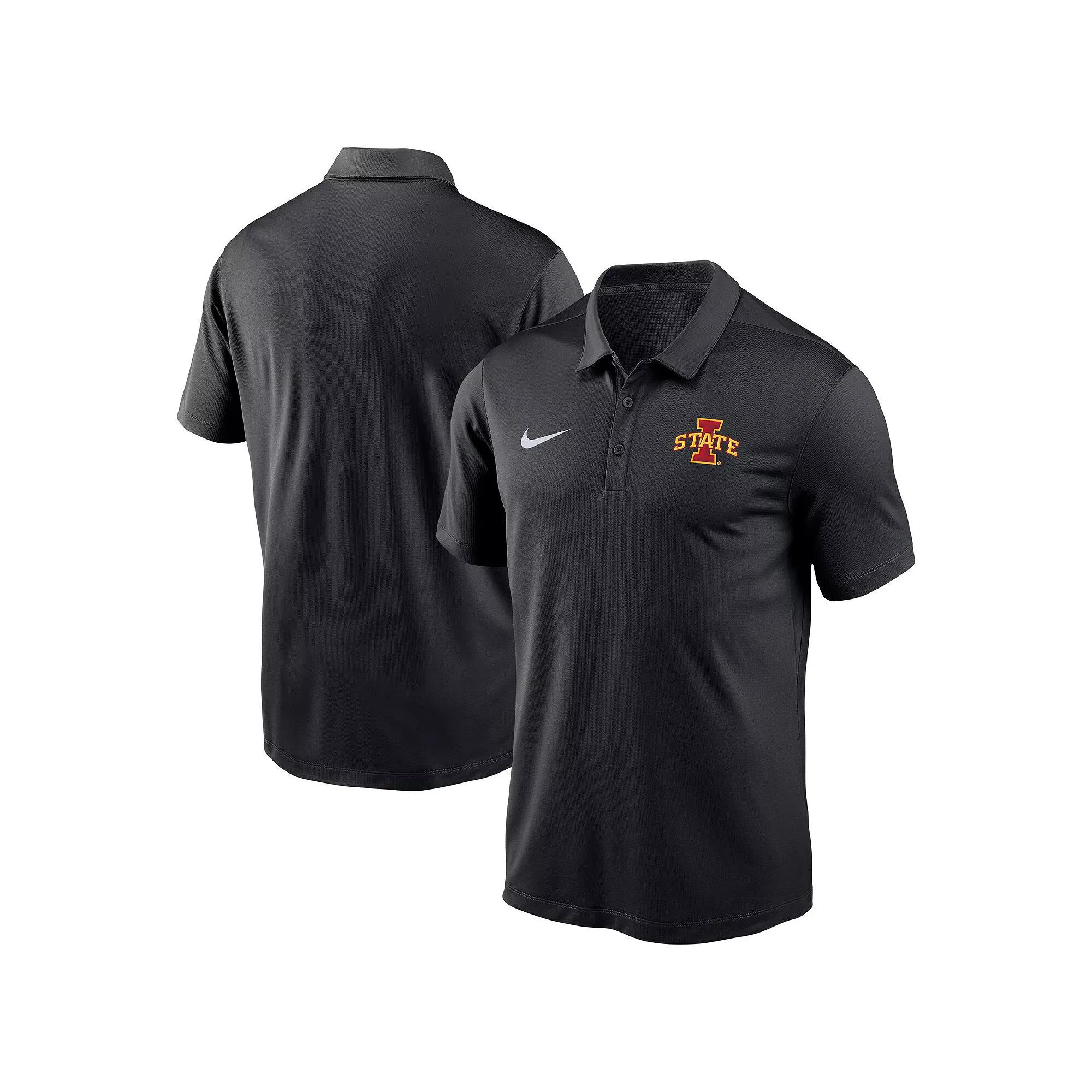 Men's Nike Black Iowa State Cyclones Victory Solid Performance Polo,  Product Image