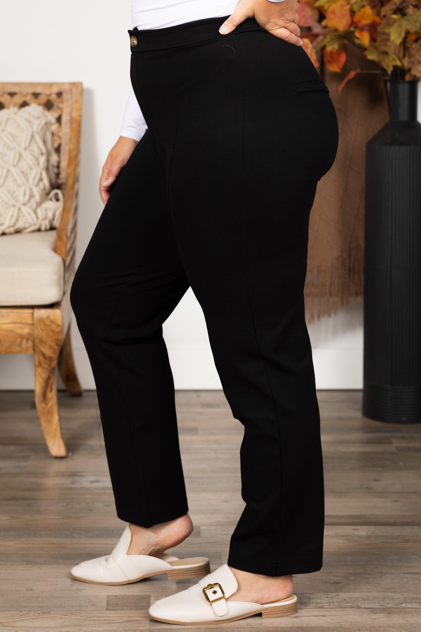 Easy Pull-On Ponte Pant With Pintuck Detail Product Image