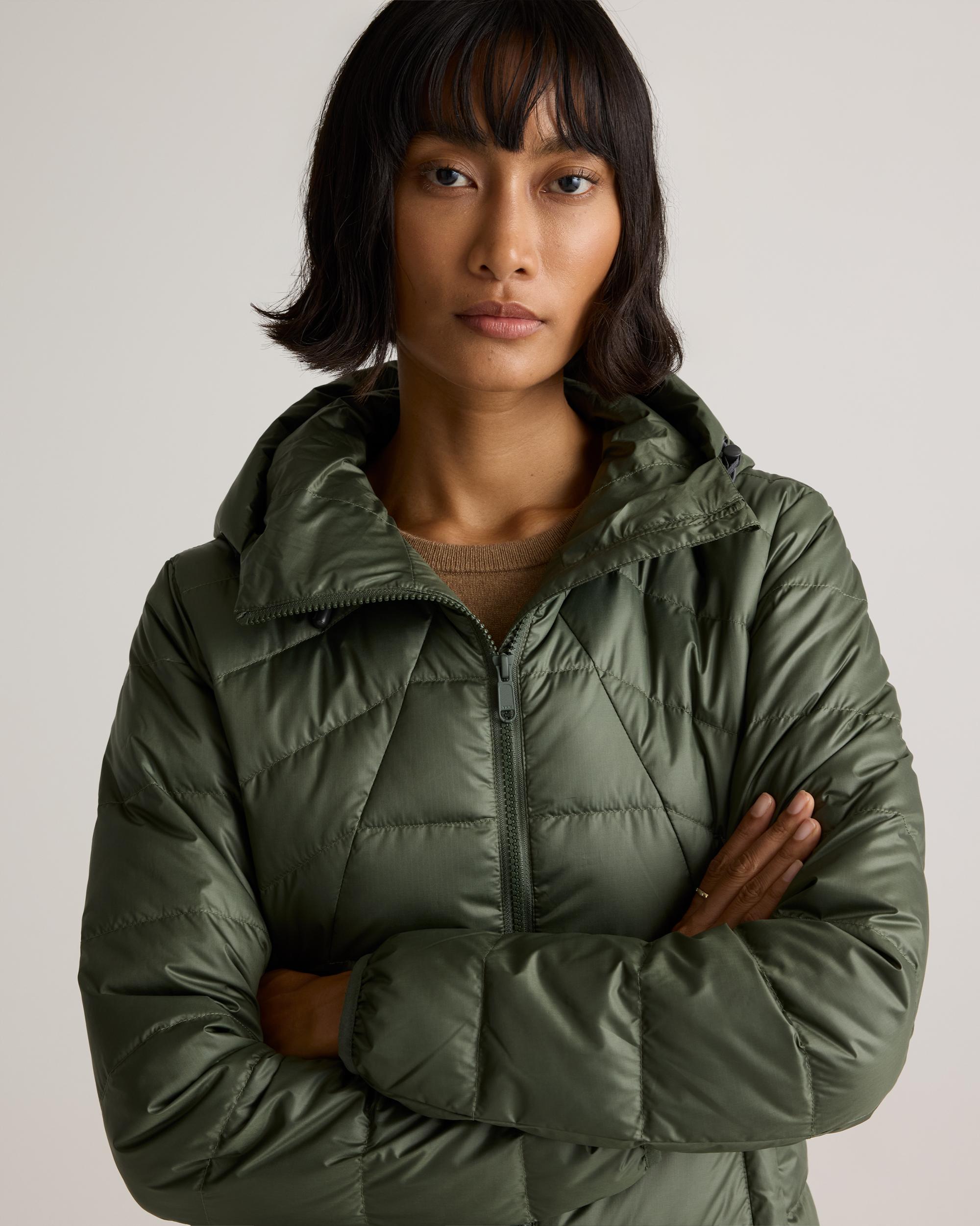 Quince | Women's Lightweight Down Packable Puffer Hooded Jacket Recycled Polyester Product Image