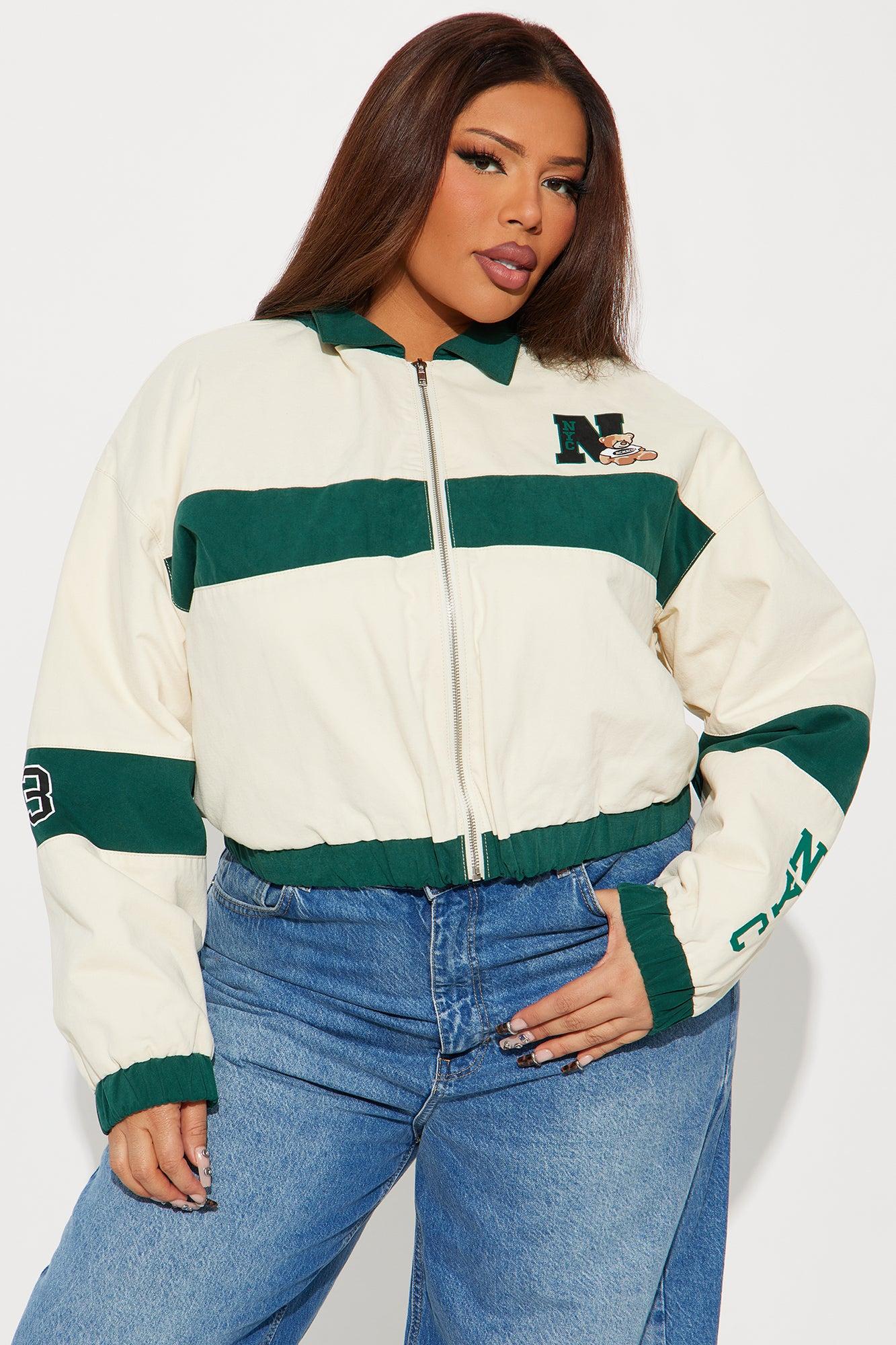 New York Club Varsity Jacket - Green/combo Product Image