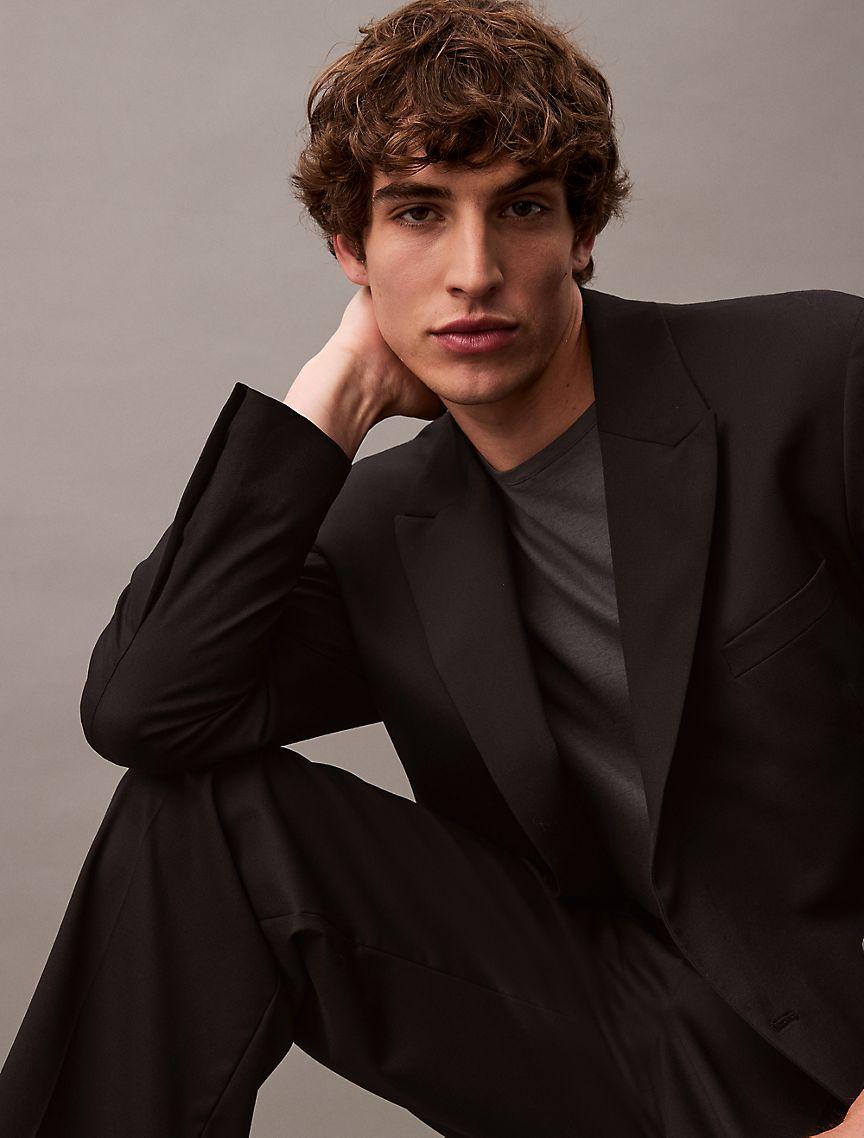 Pleated Wool Gabardine Blend Trouser Product Image