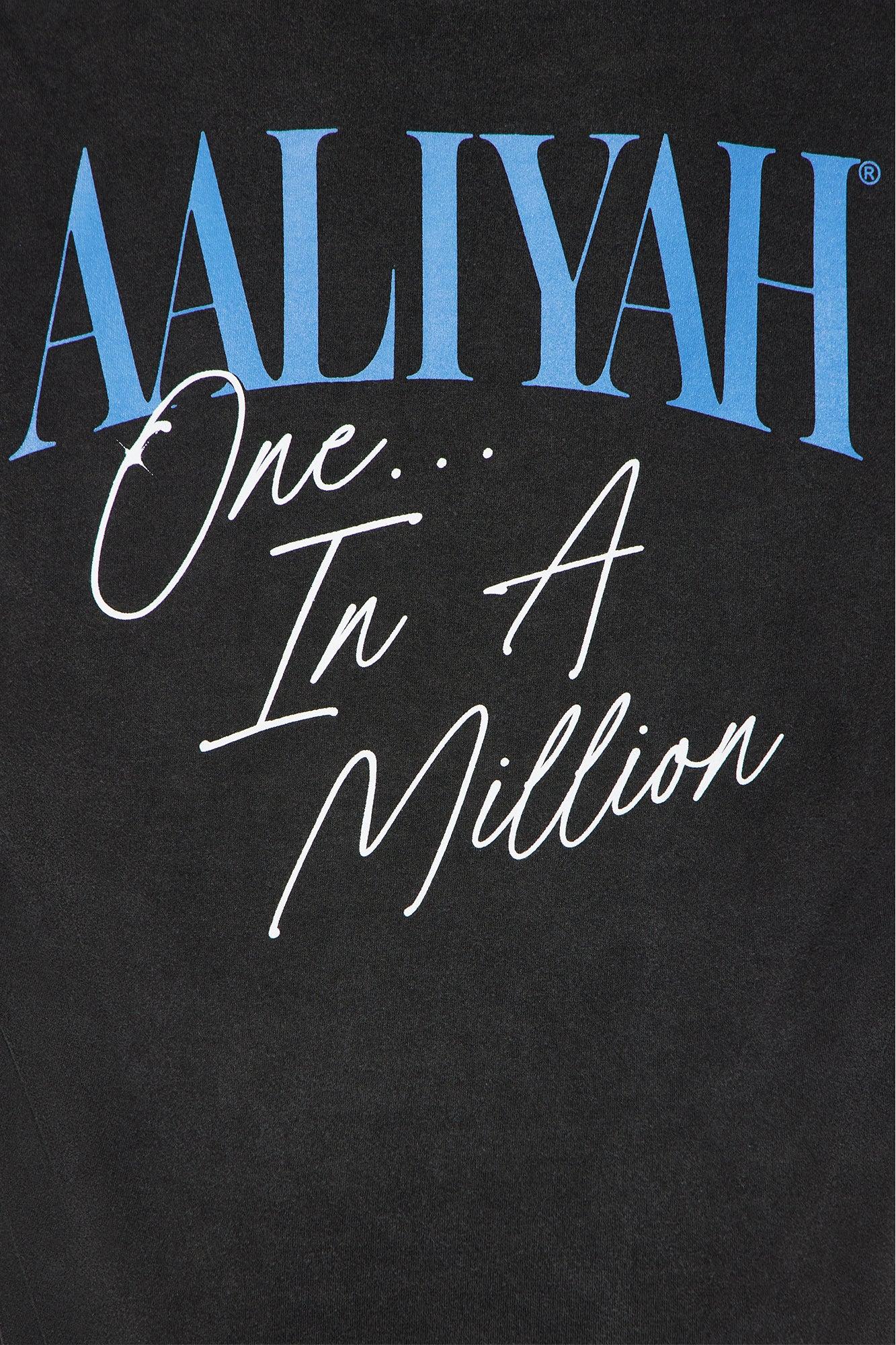 Aaliyah One In A Million Oversize Wash Tee - Black Wash Female Product Image