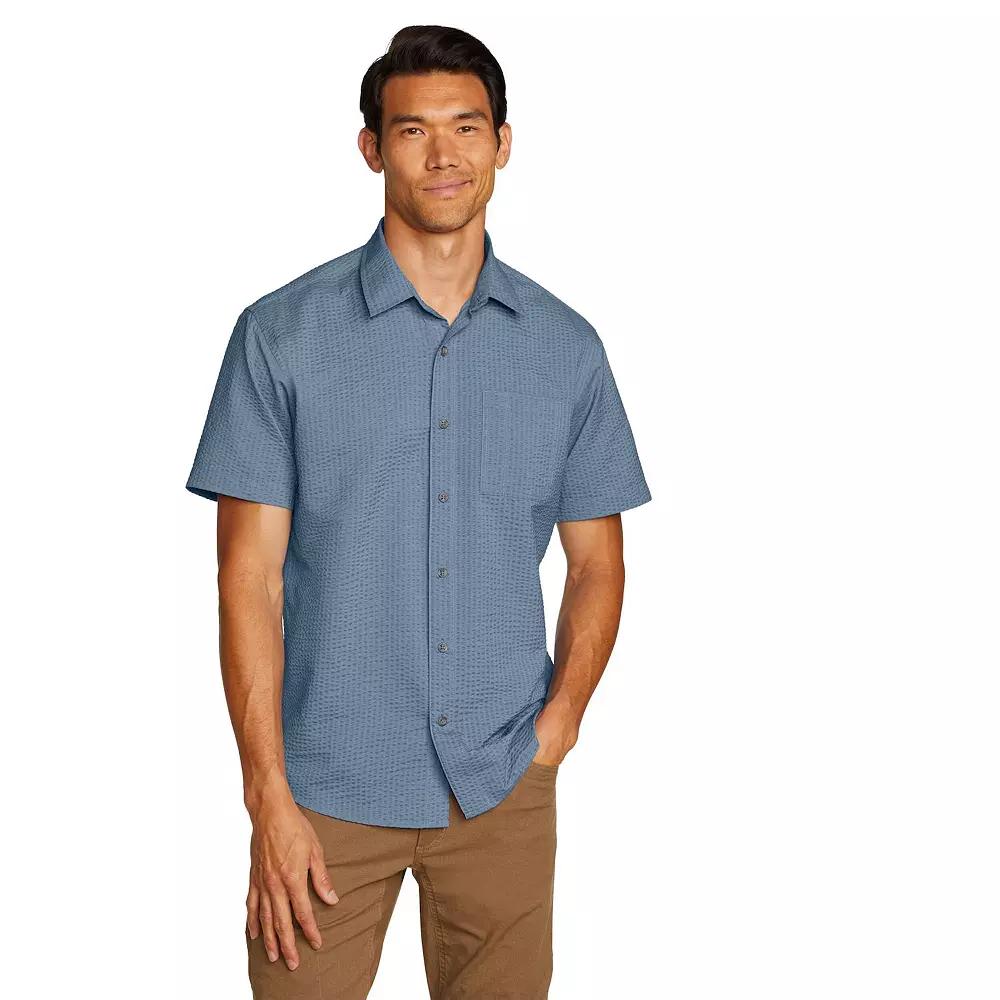 Men's Eddie Bauer Short Sleeve Pack It Seersucker 2.0 Shirt,  Product Image