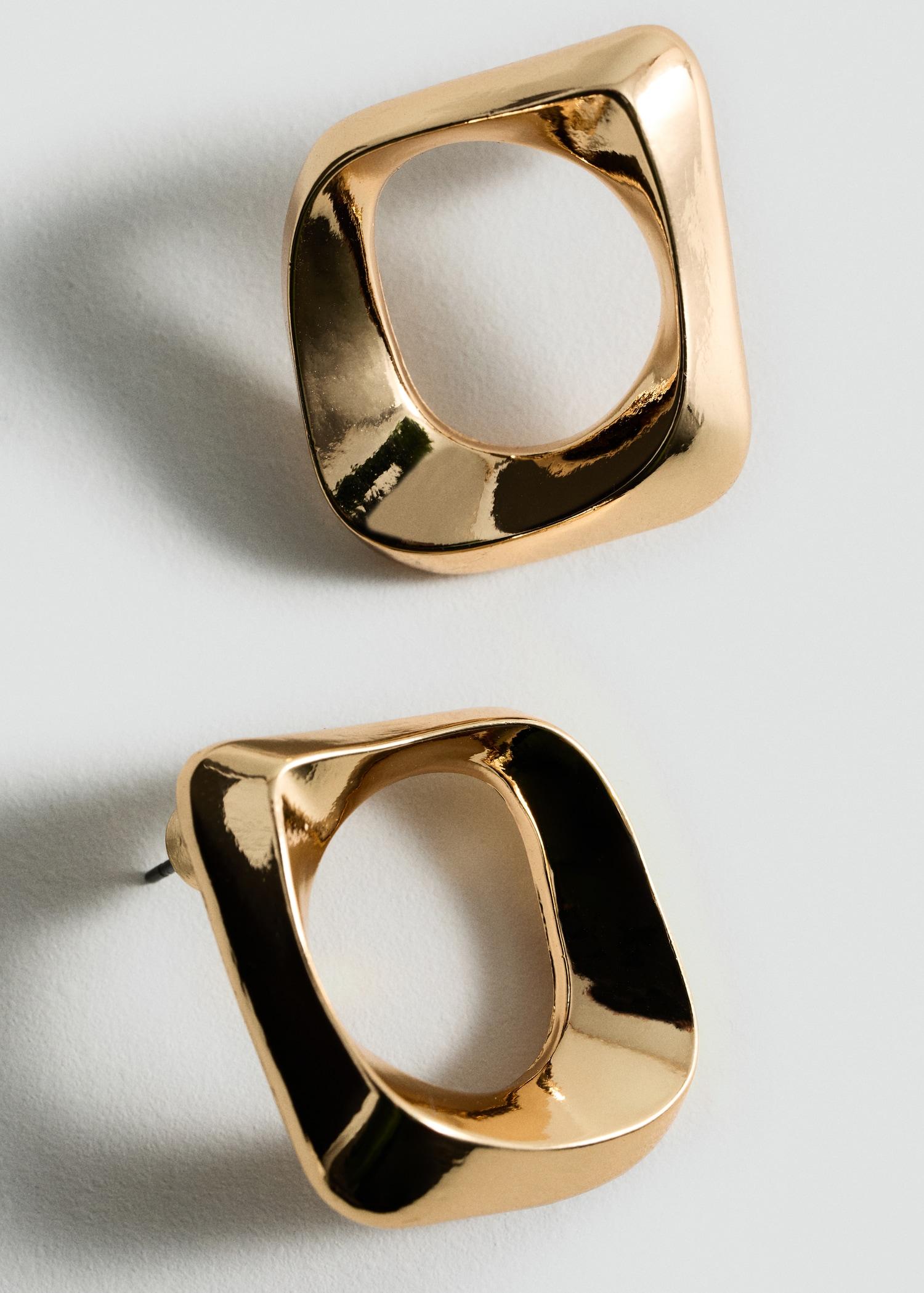 Geometric earrings - Women | MANGO USA Product Image