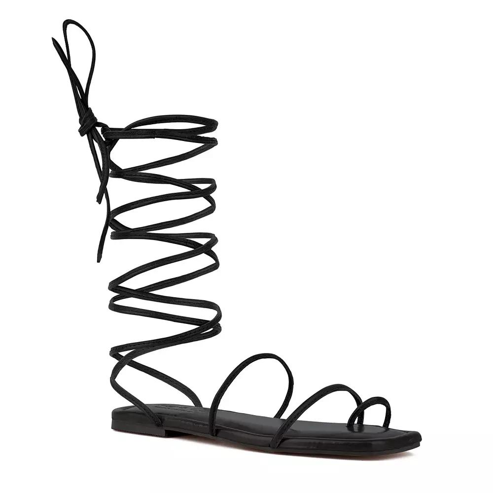 Rag & Co Amatha Women's Leather Lace-Up Sandals,  Product Image