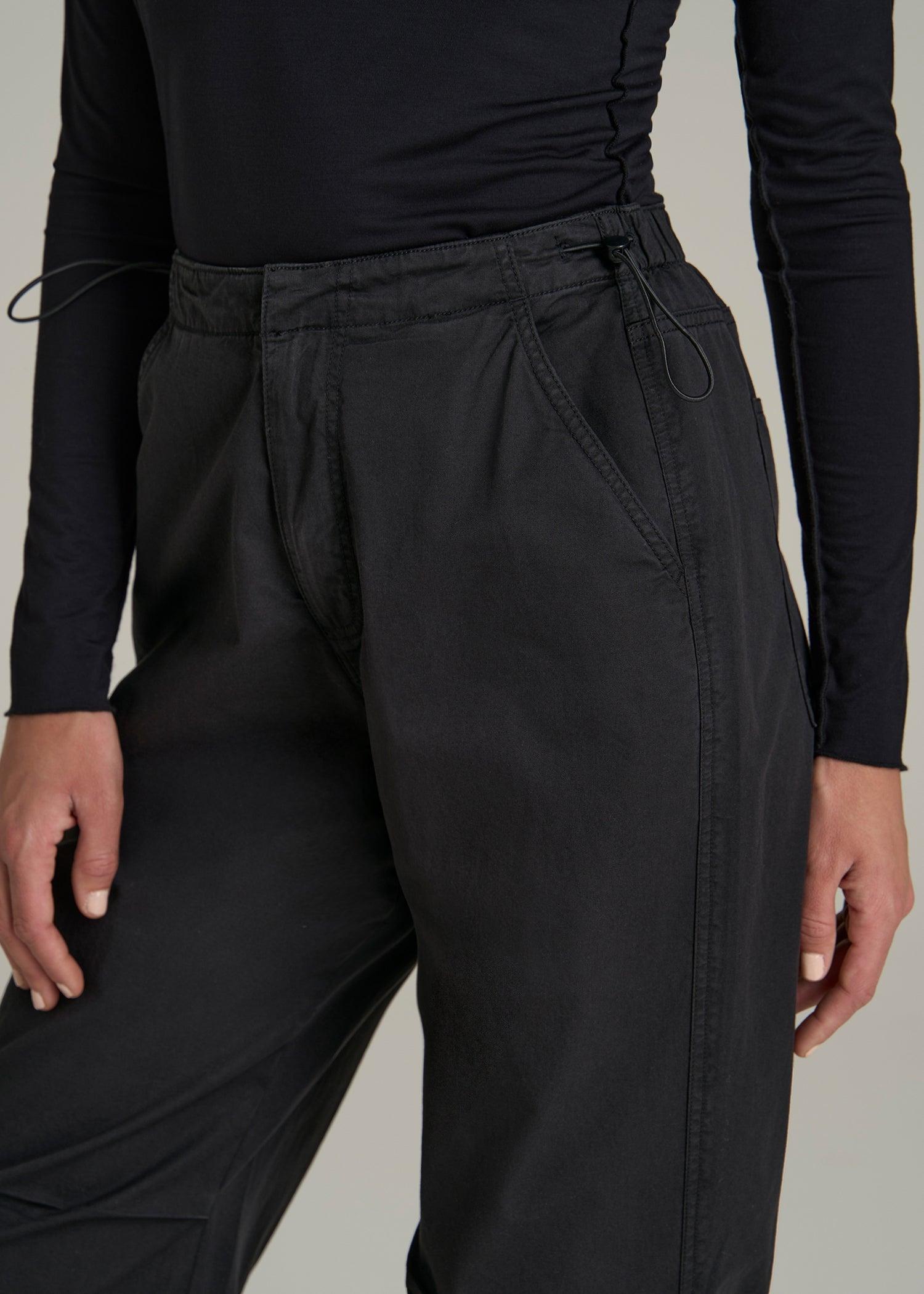 Garment Dyed Parachute Chino Pants for Tall Women in Vintage Black Female Product Image