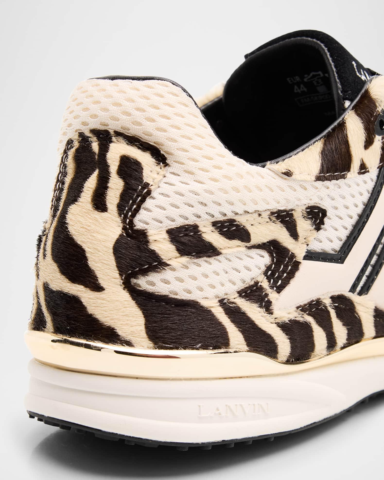 Men's Meteor Mesh Zebra Pony Runner Sneakers Product Image