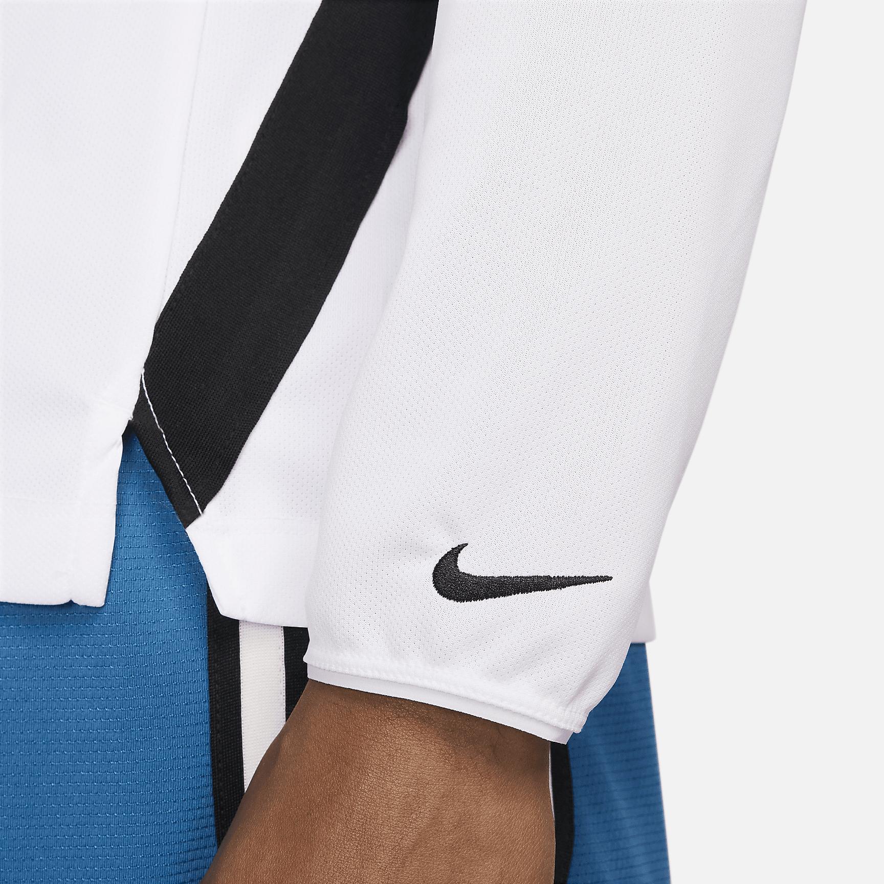 Nike Womens Nike Dri-Fit L/S Pregame Top - Womens Black/White/Black Product Image