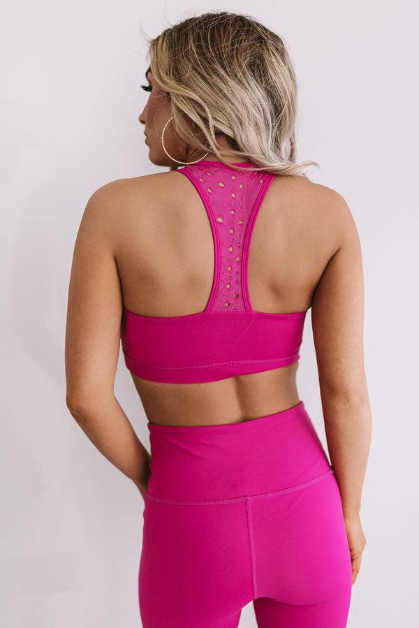 Boss Babe Sports Bra in Hot Pink Product Image