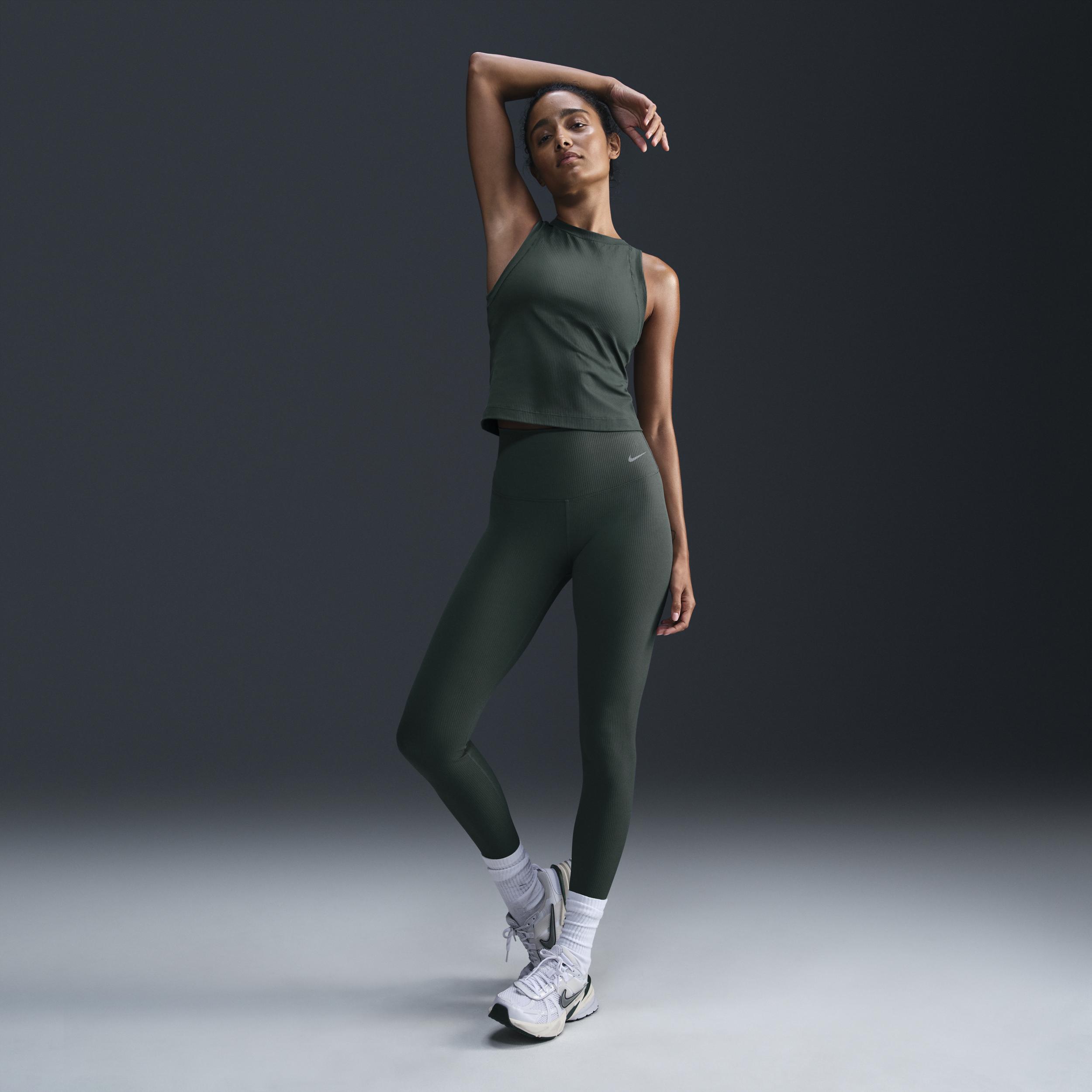 Nike Women's Zenvy Rib Gentle-Support High-Waisted 7/8 Leggings Product Image