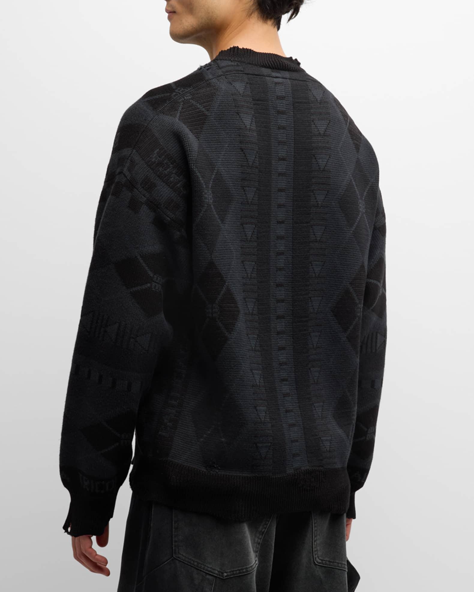 Men's Jacquard Crew Sweater Product Image