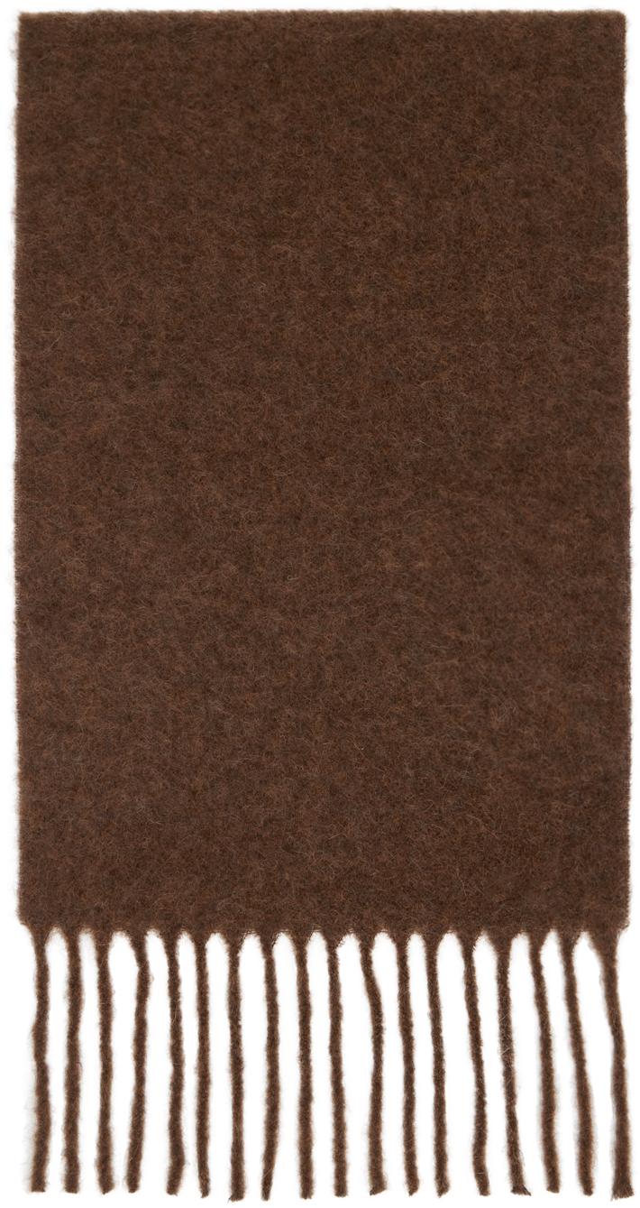 JACQUEMUS Edges Stylish Scarf Fringed In Brown Product Image