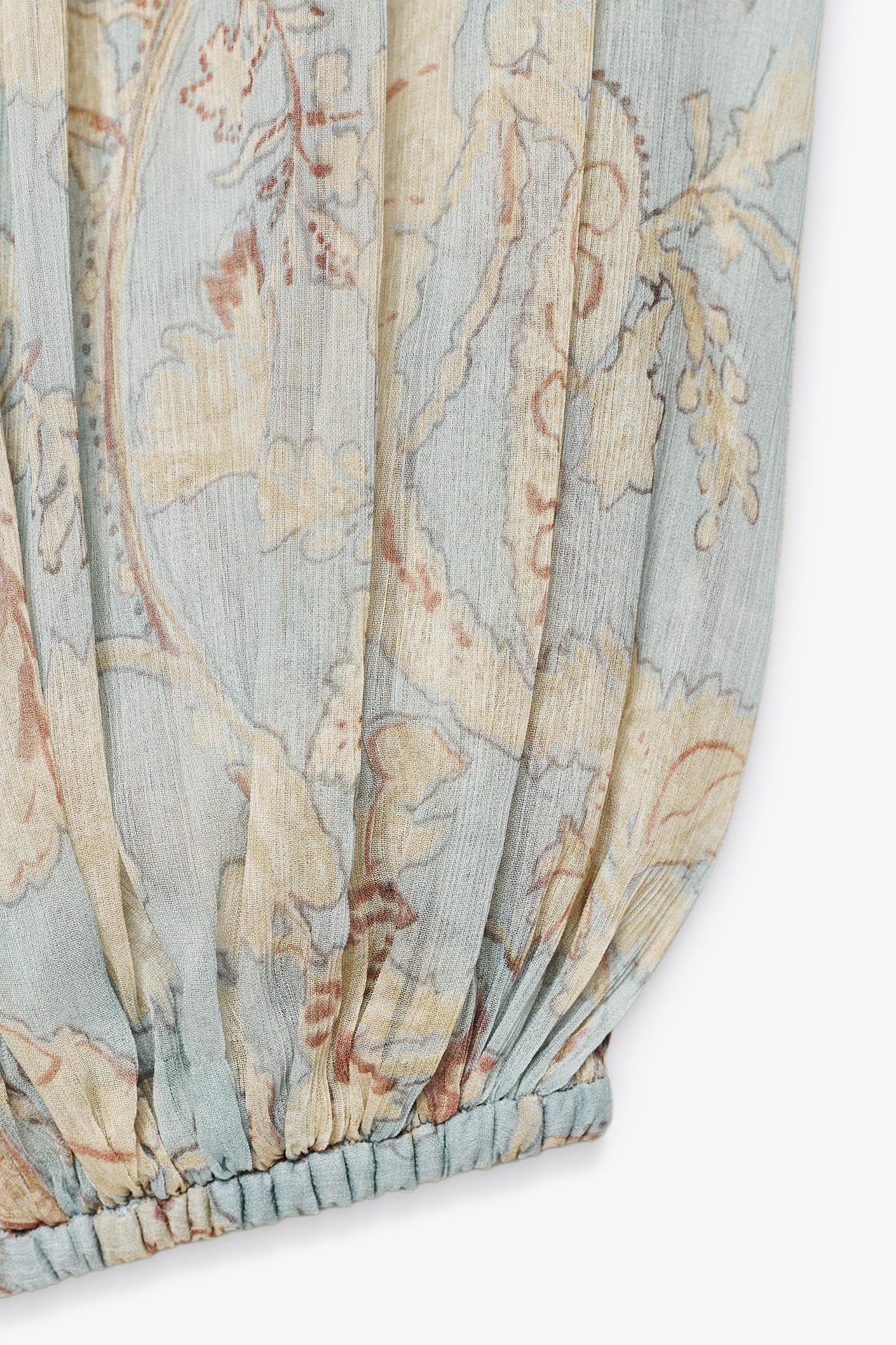 ZW COLLECTION FLORAL PUFF PANTS Product Image