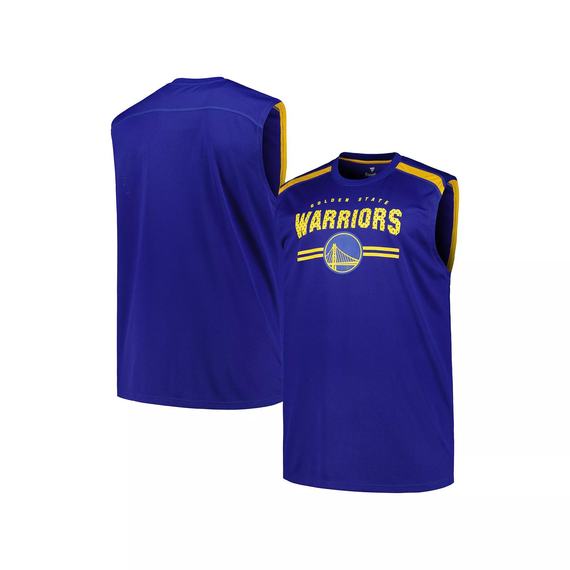 Men's Fanatics Royal Golden State Warriors Big & Tall Birdseye Muscle Tank Top,  Product Image