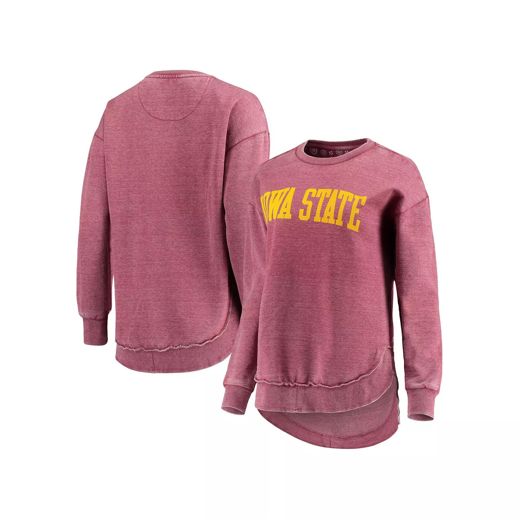 Women's Pressbox Cardinal Iowa State Cyclones Vintage Wash Pullover Sweatshirt,  Product Image