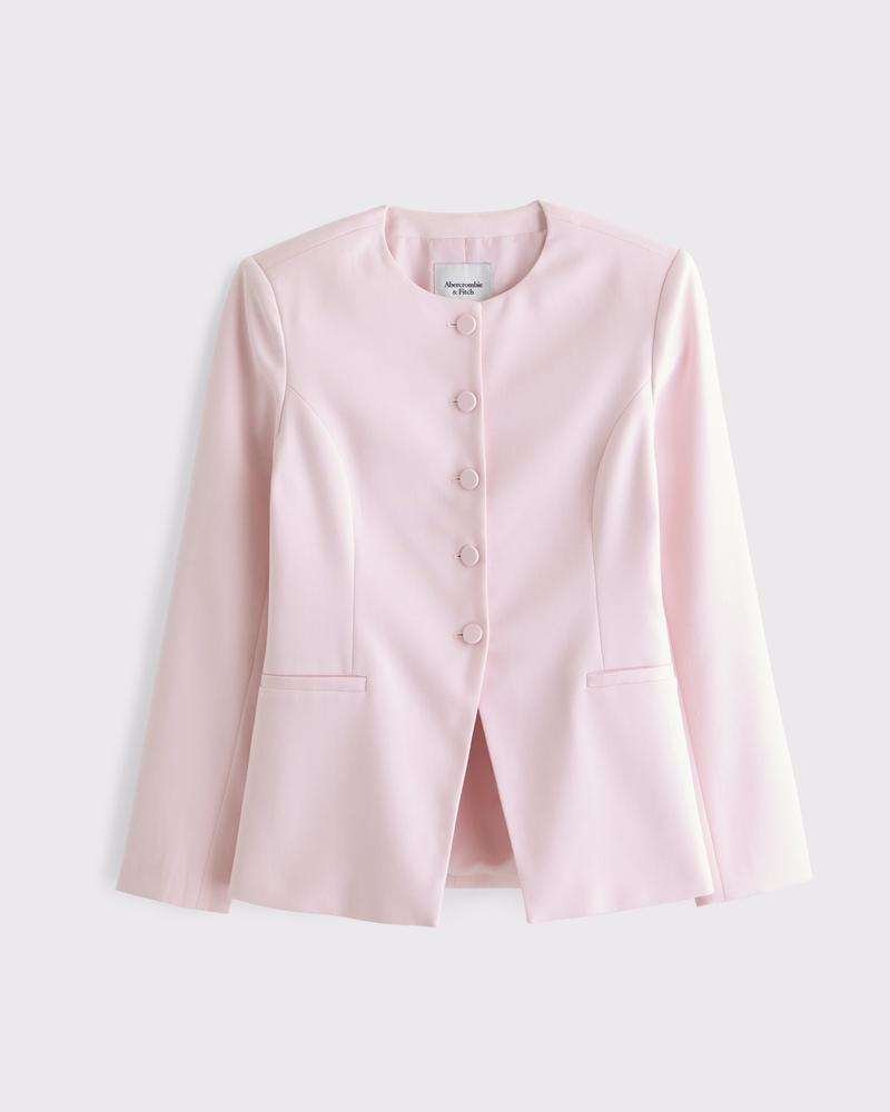 Collarless Suiting Blazer Product Image