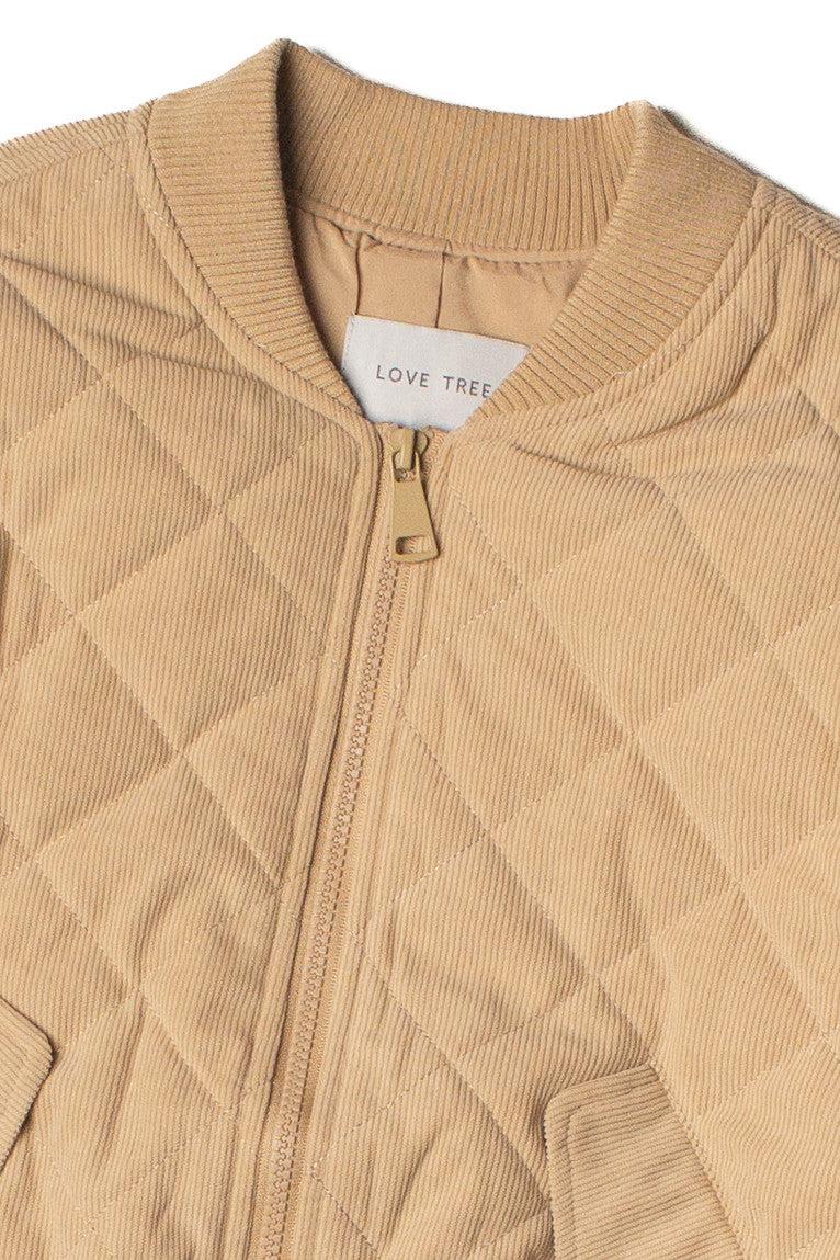 Quilted Corduroy Bomber Jacket Product Image