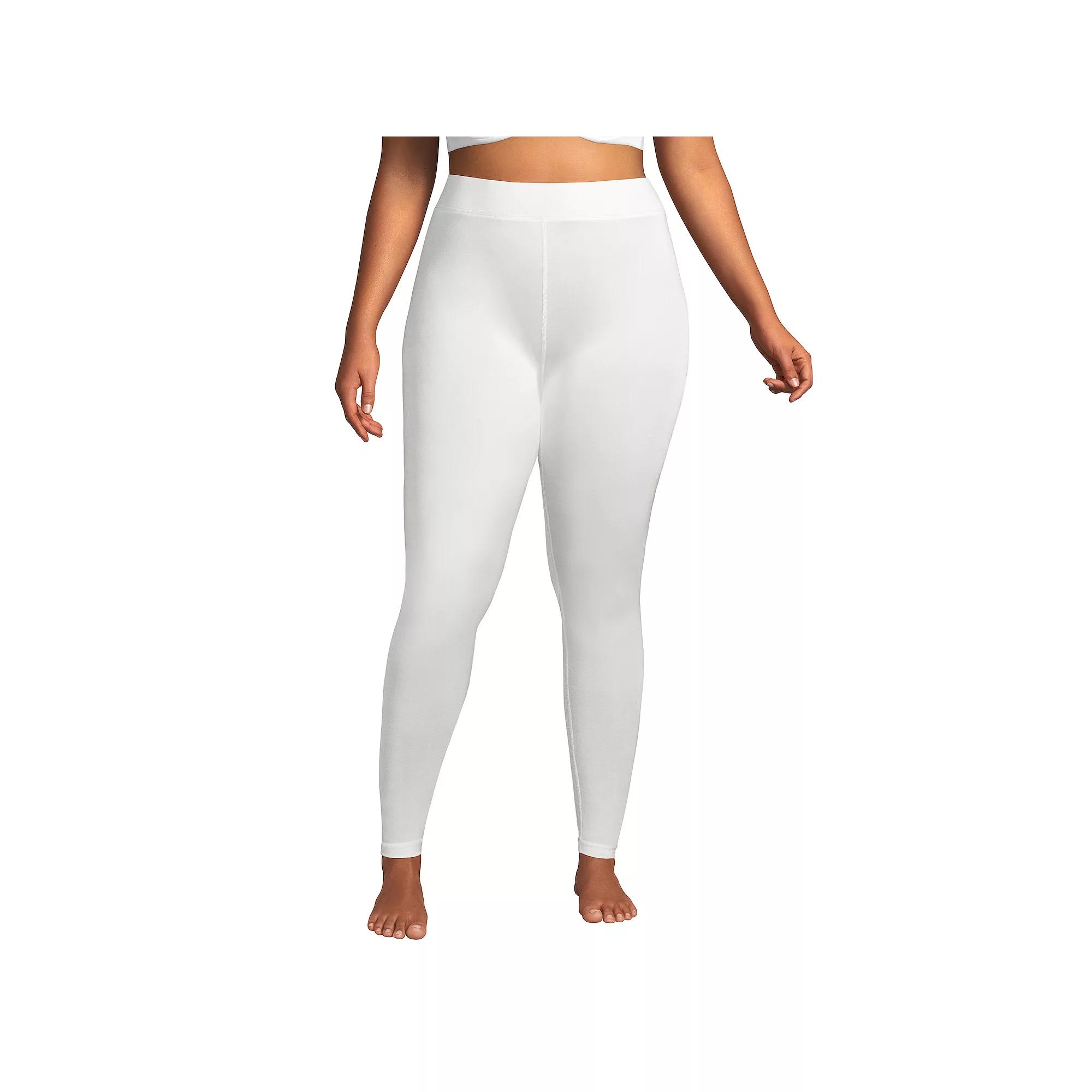 Plus Size Lands' End Silk Interlock Pants, Women's, Size: 1XL, Ivory Product Image