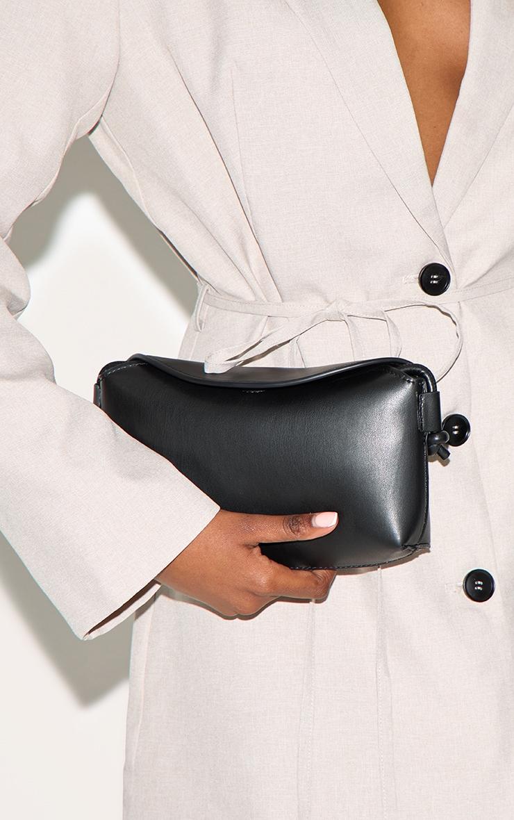 Black Soft PU Spaghetti Strap Cross Body Bag Product Image