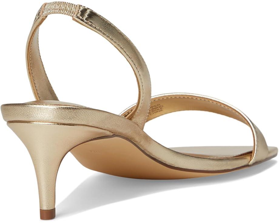 Carolina Metallic Leather Kitten Heel Sandals Product Image