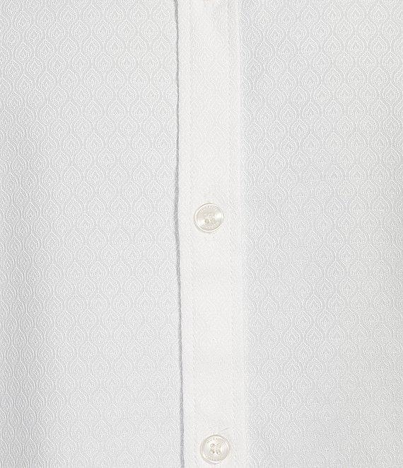 Murano Slim Fit Geometric Print Long Sleeve Woven Shirt Product Image