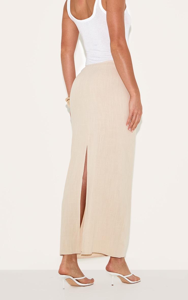 Tall Stone Faux Linen Mid Rise Maxi Sirt Product Image