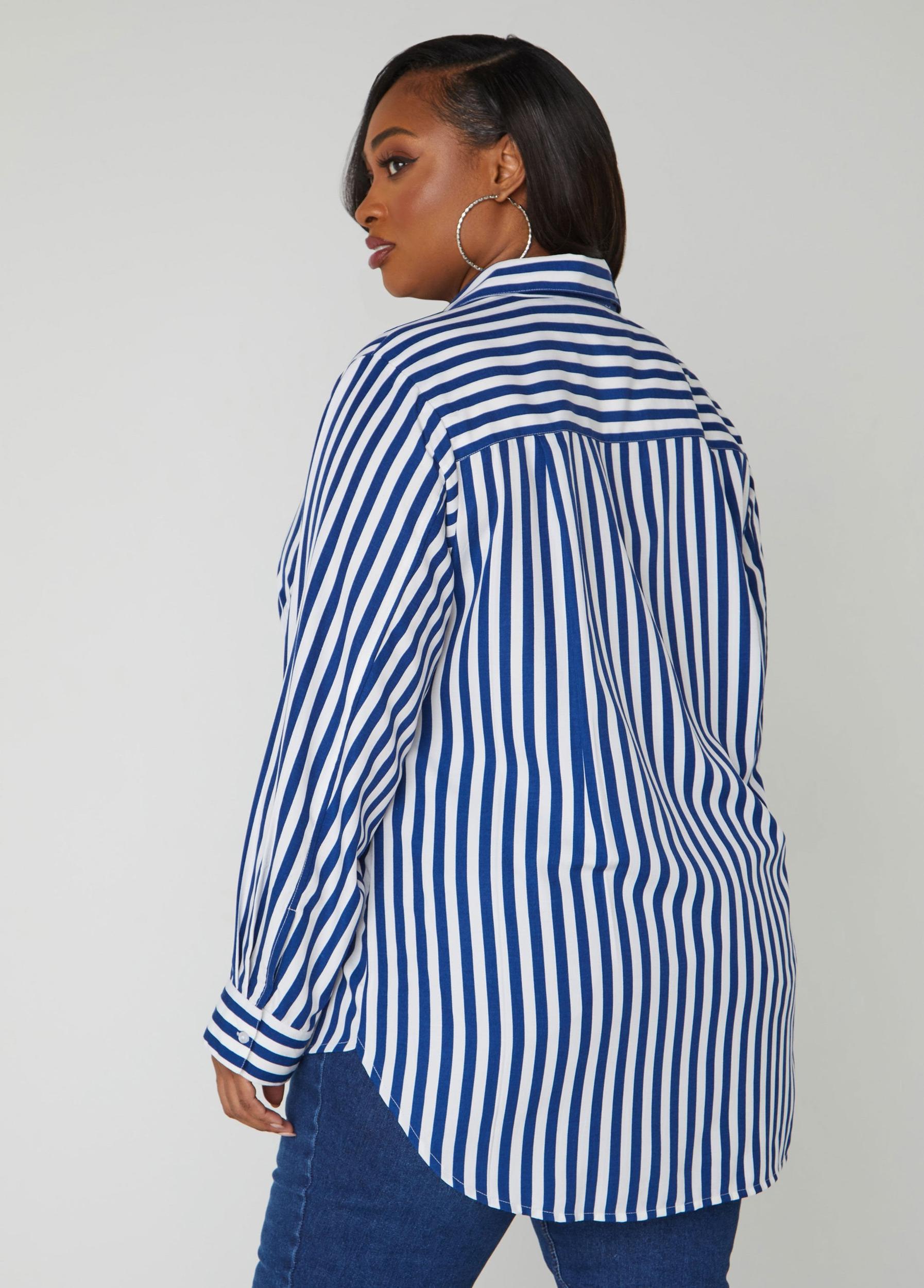Striped Cotton Blend Shirt Product Image