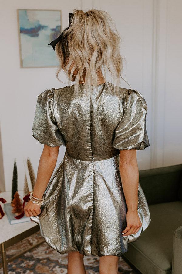 Midnight Sparkle Metallic Mini Dress Product Image