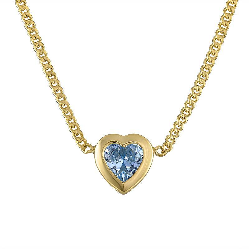 Designs by Gioelli 14k Gold Over Sterling Silver Gemstone Curb Chain Necklace, Womens, Purple Product Image