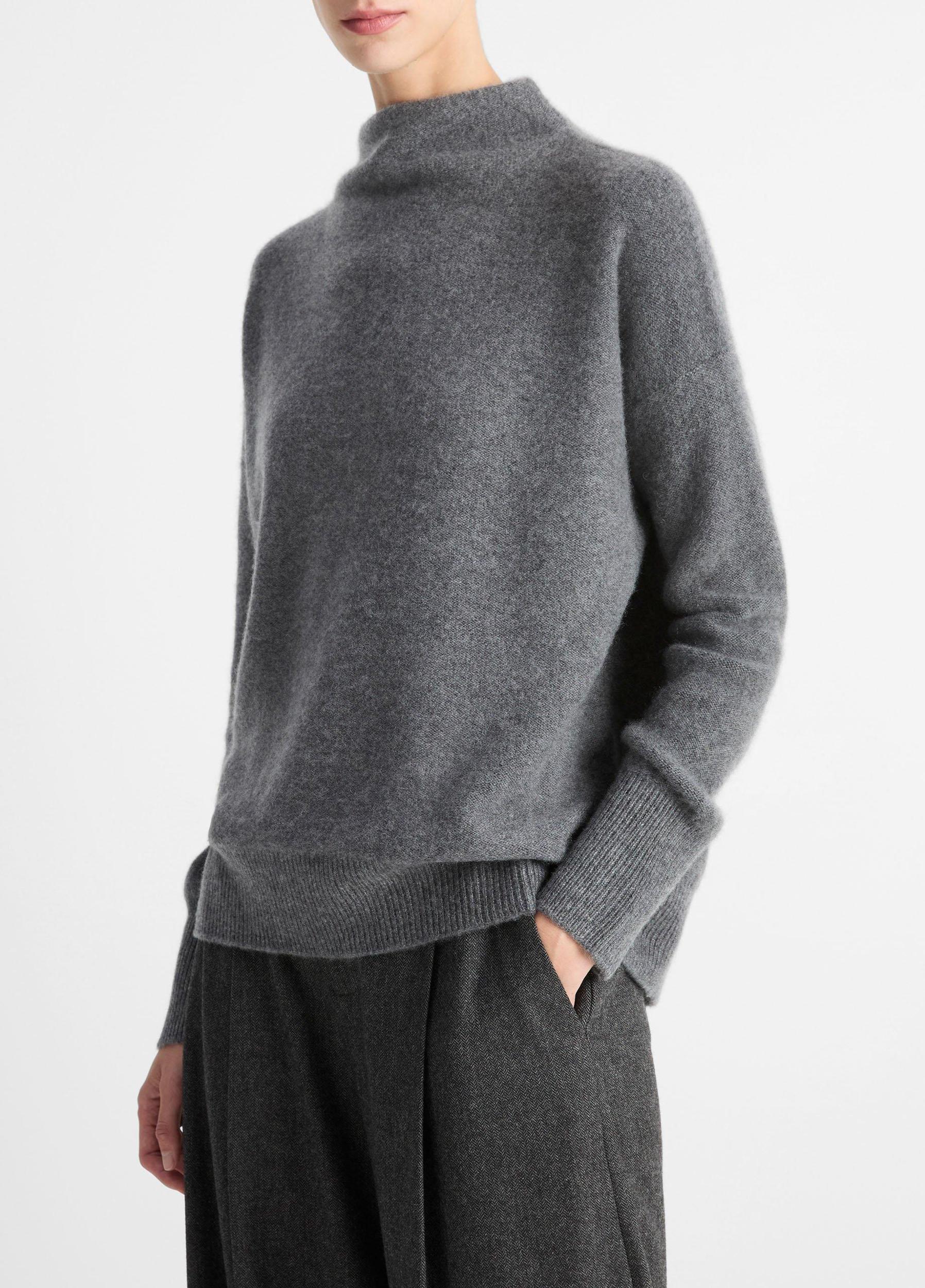 Plush Cashmere Funnel-Neck Sweater Product Image