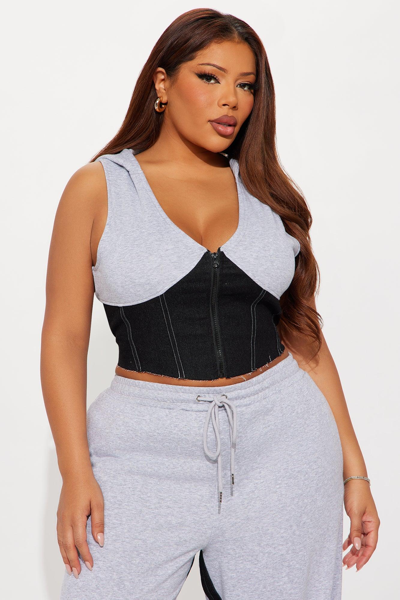 Switching Sides Hooded Pant Set - Heather Grey Female Product Image