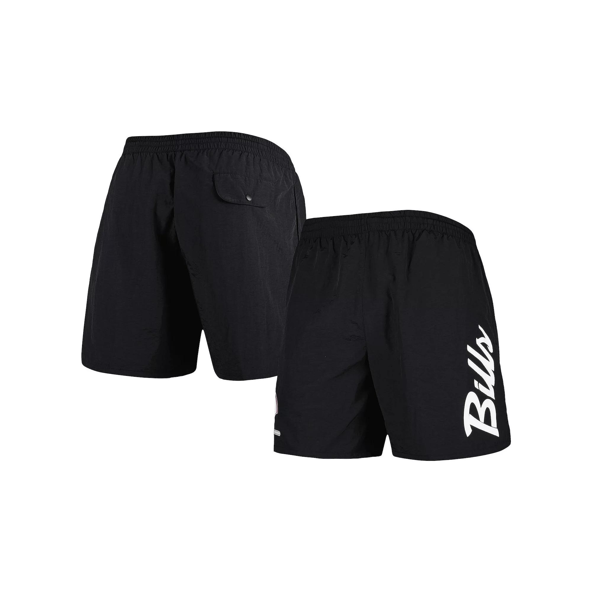Men's Mitchell & Ness Black Buffalo Bills Team Essentials Nylon Shorts,  Product Image