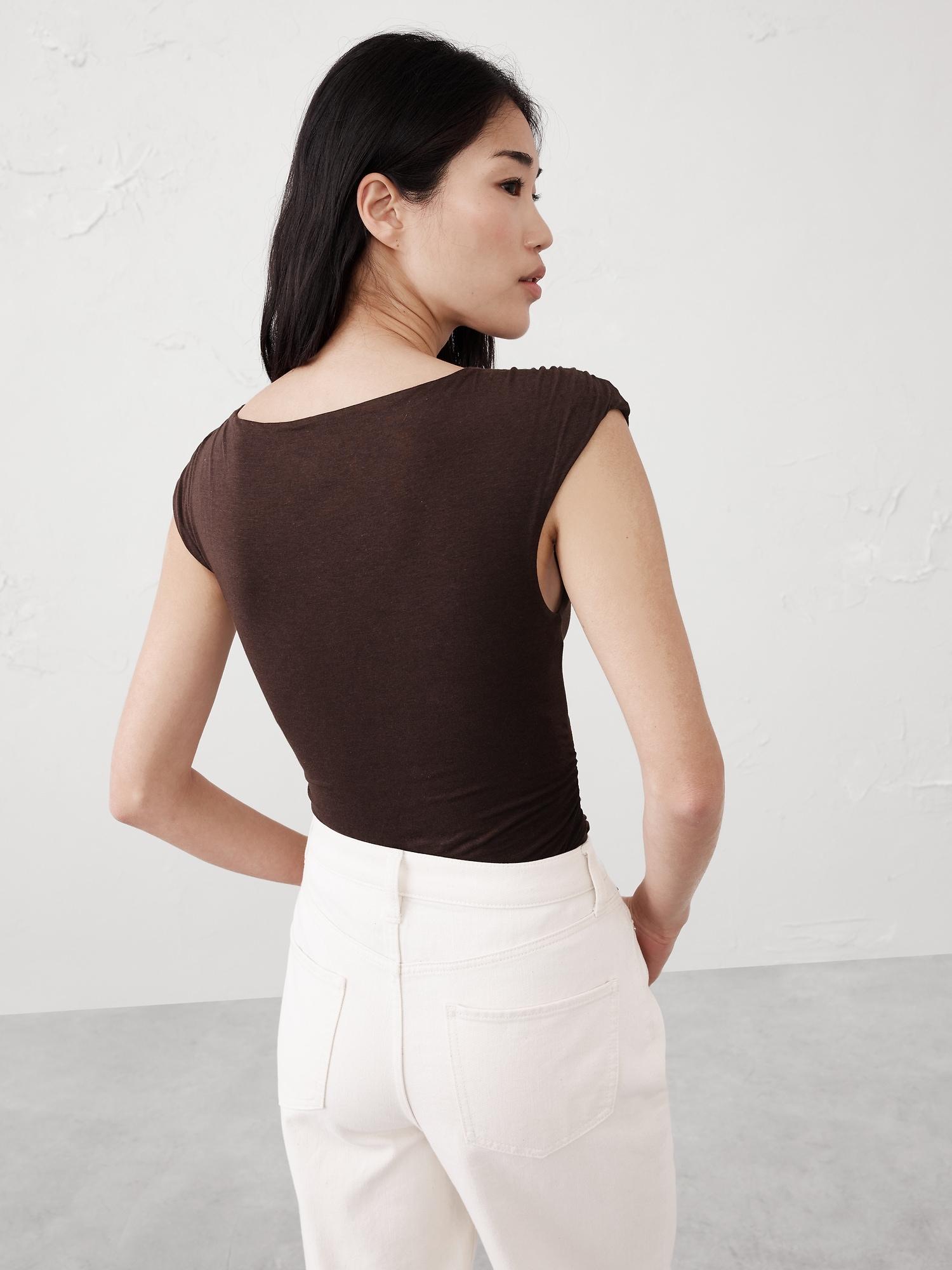 Crossover Front Shirred Top Product Image