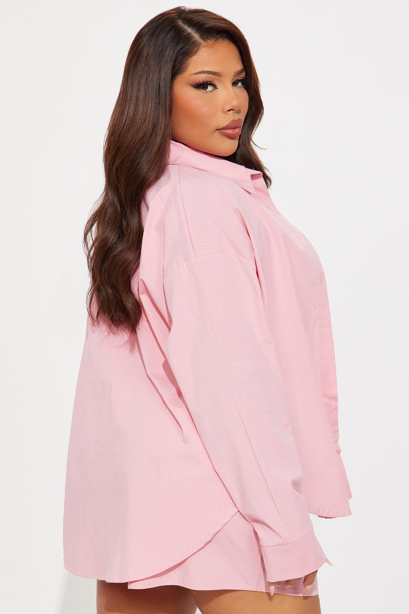 Jasmin Striped Boxer Short Set - Rose/Combo Product Image