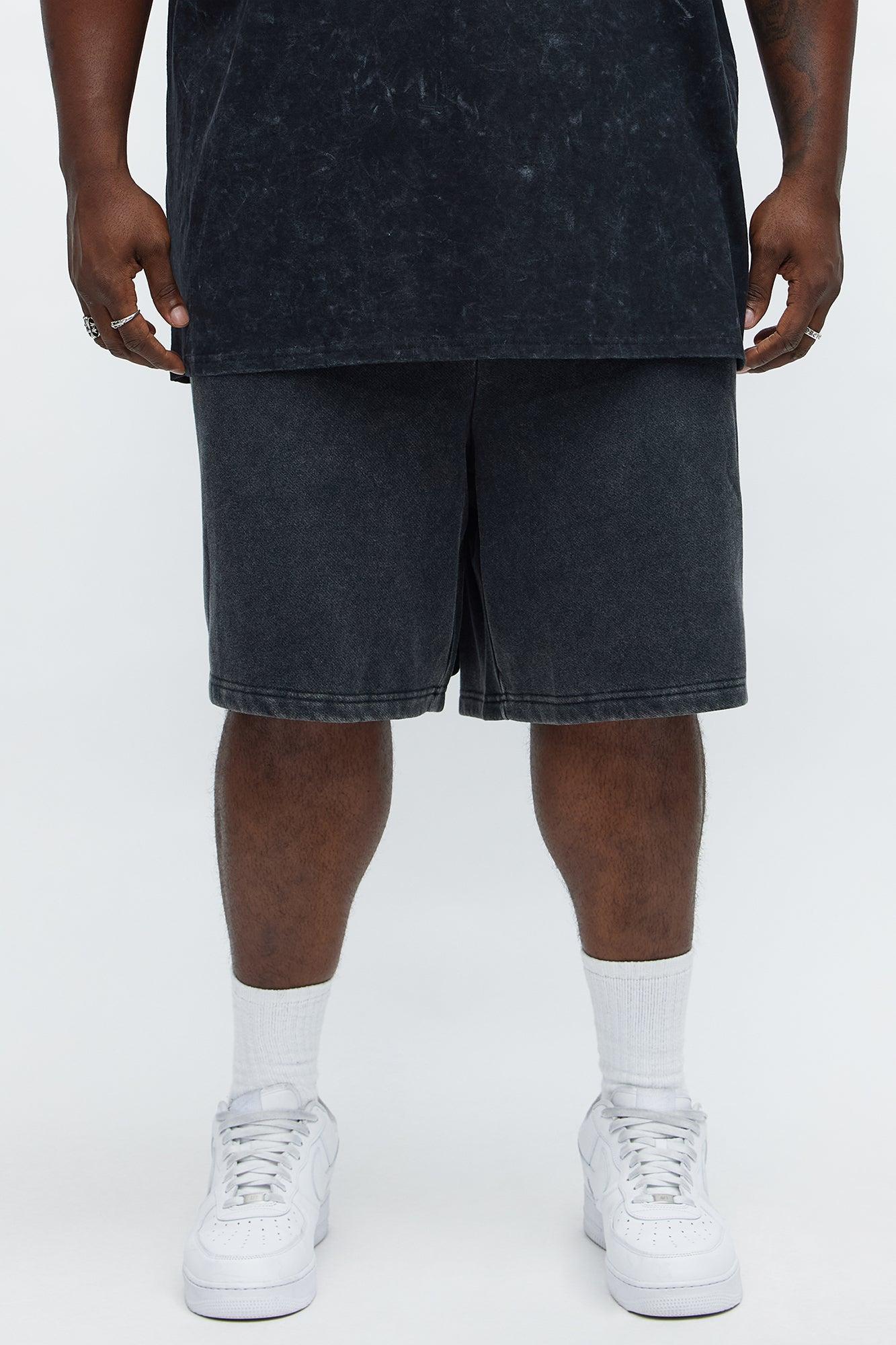 Tyson Loose Fit Washed Shorts - Black Wash Male Product Image