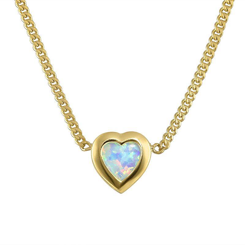 Designs by Gioelli 14k Gold Over Sterling Silver Gemstone Curb Chain Necklace, Womens, Purple Product Image