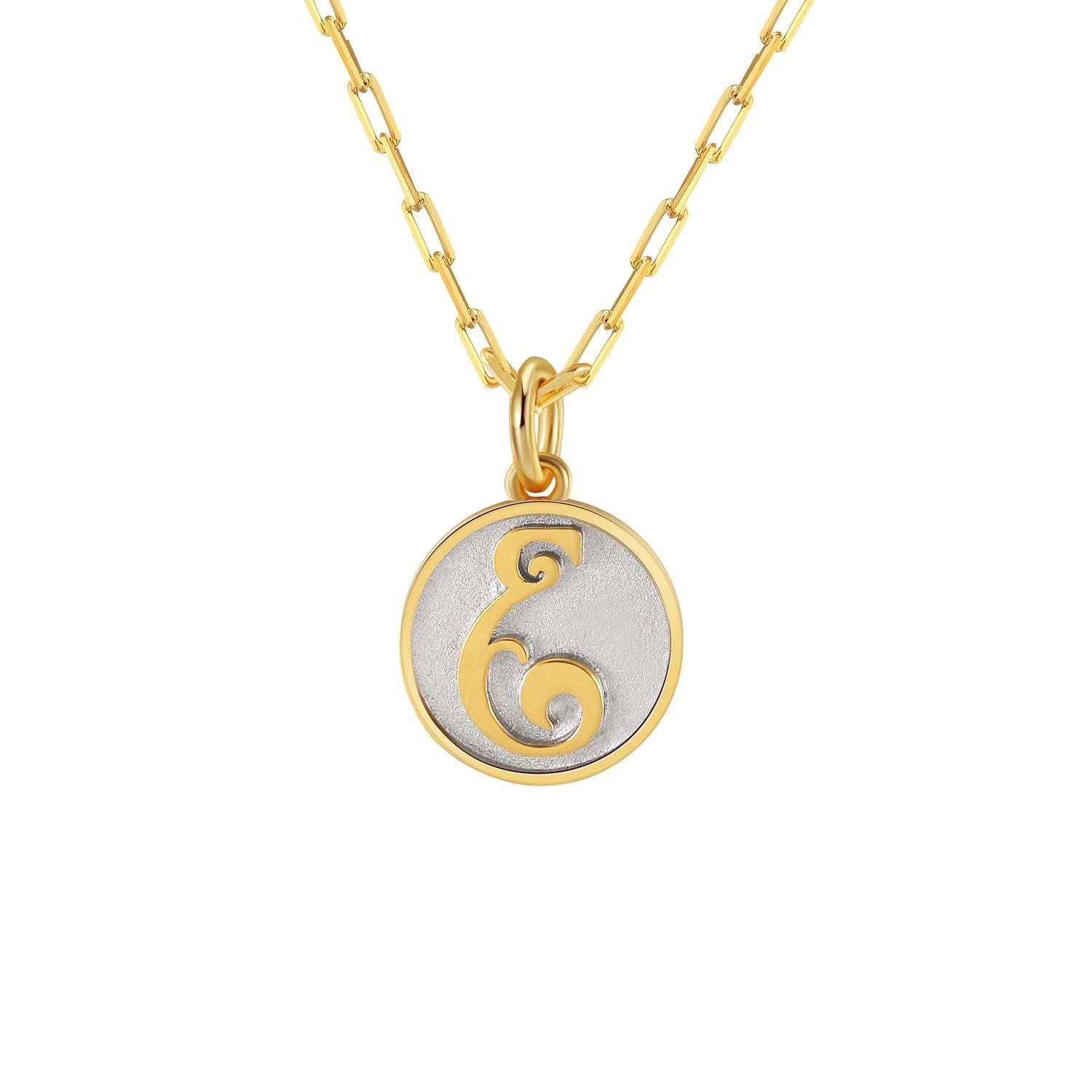 Saints Dainty Fancy Initial Pendant Necklace A-Z Product Image