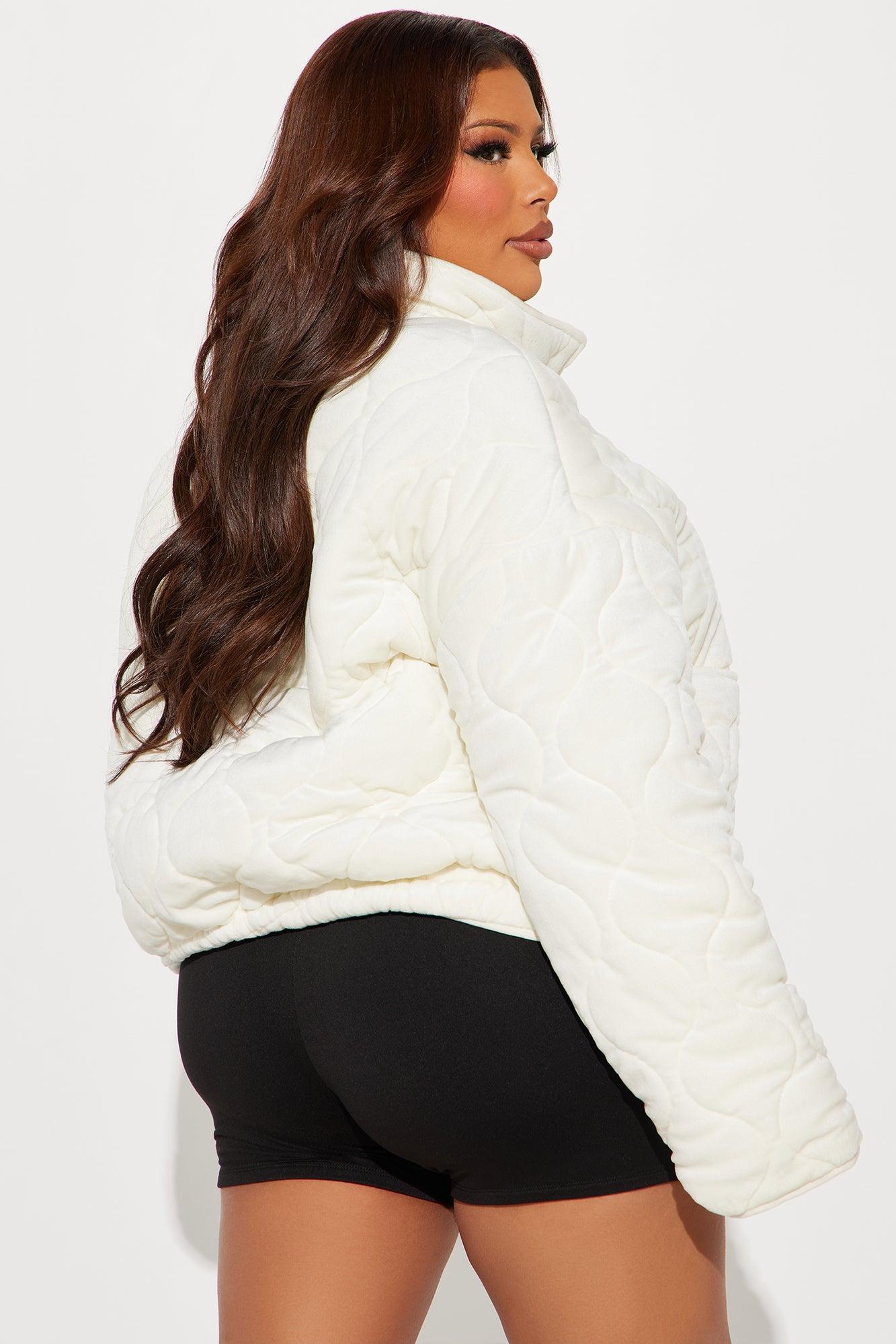 Ski Lift Lightweight Quilted Puffer Jacket - Cream Female Product Image