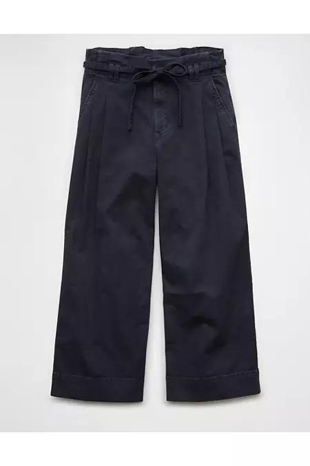 AE Stretch Paperbag Wide-Leg Crop Pant Women's Product Image