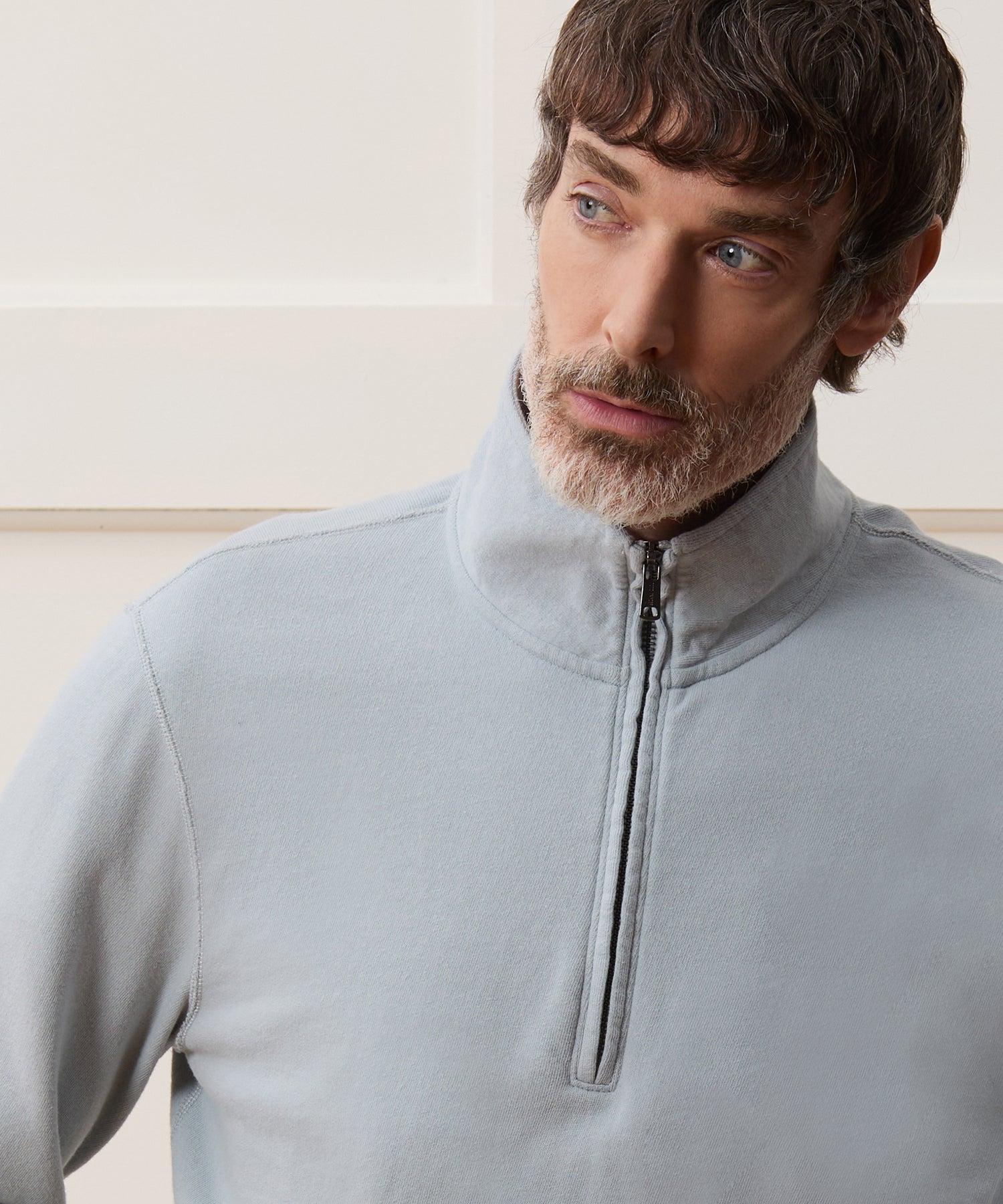 Lightweight Terry Cloth Quarter-Zip Product Image