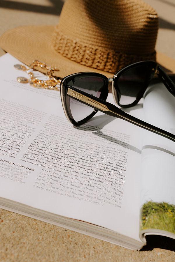 Quay All Talk Oversized Cat Eye Sunnies in Black Product Image